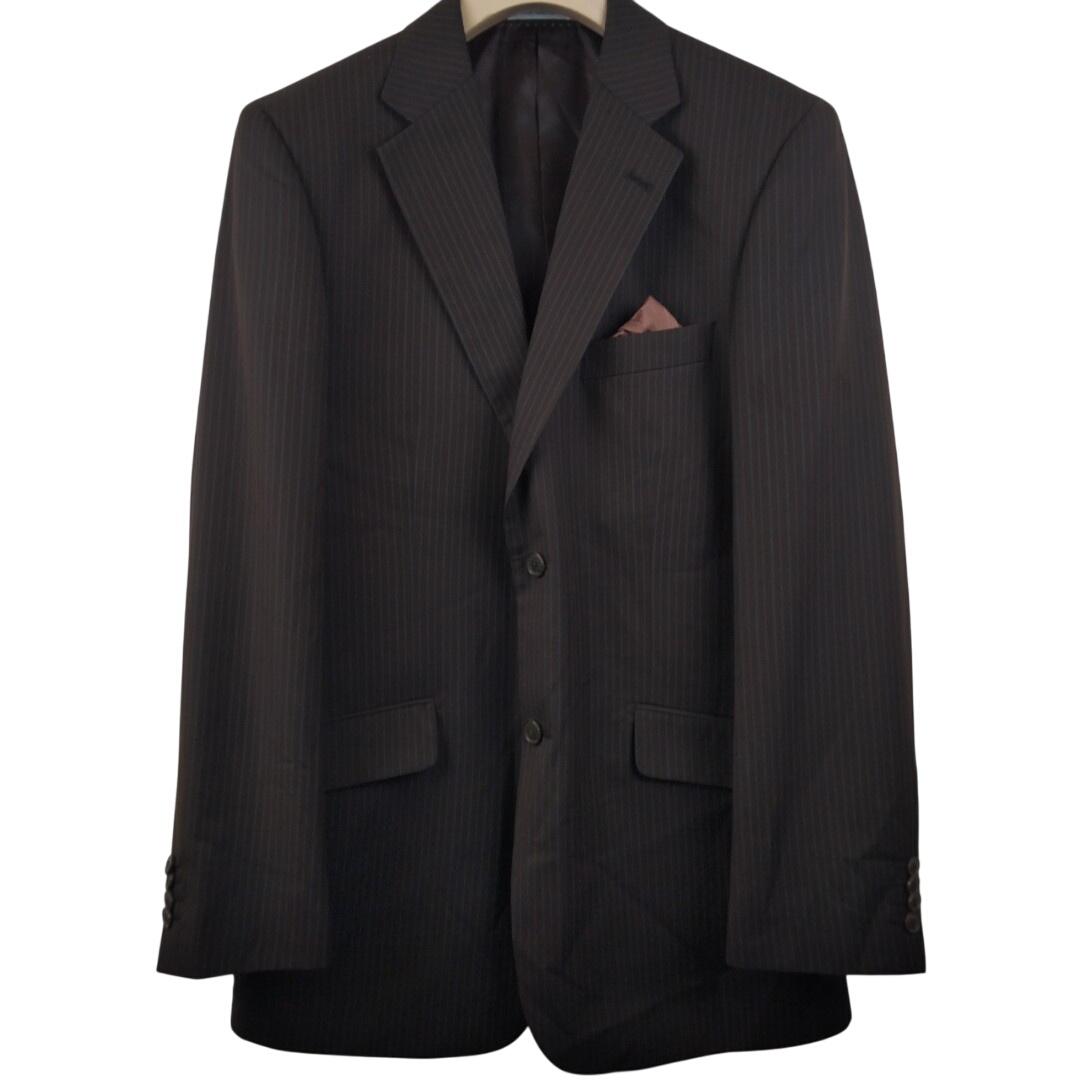 Adriano Jacometti - veste taupe à rayures en polyester - Taille 46/48 ( estimée) - Photo 0