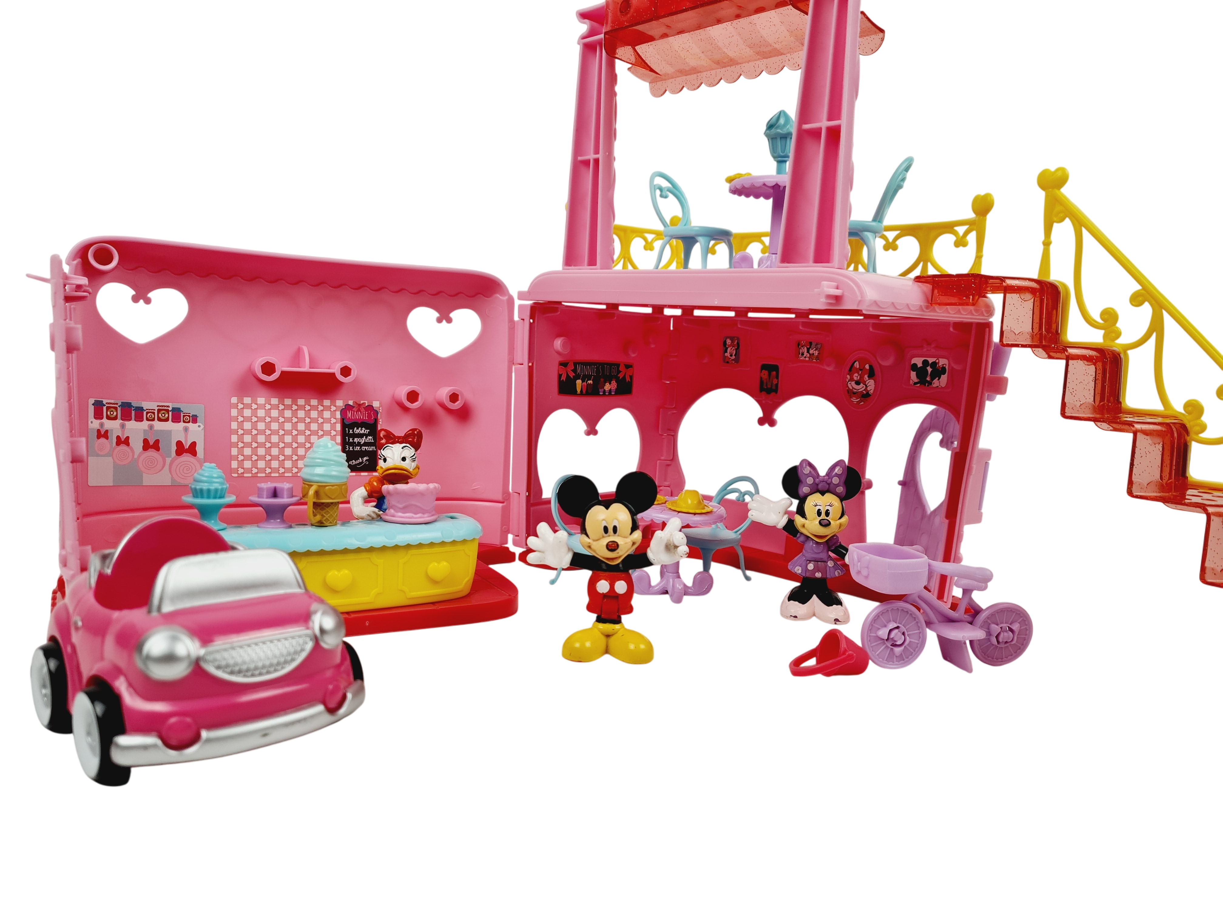 Figurines - Le Restaurant de Minnie incomplet avec 3 figurines - Disney, IMC Toys - 3 ans+ - Bon état sur Label Emmaüs