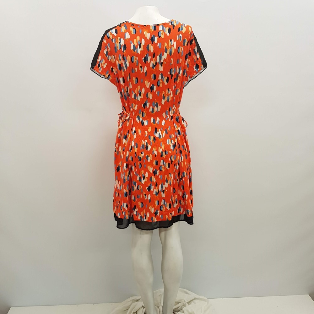 Robe orange vif imprimée - MISS CAPTAIN - Taille 38 - Photo 1