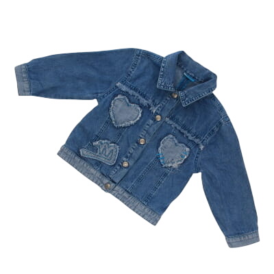 Veste en jeans avec coeurs cousus - Fille - Minimayoral - Taille 3 - Photo 0
