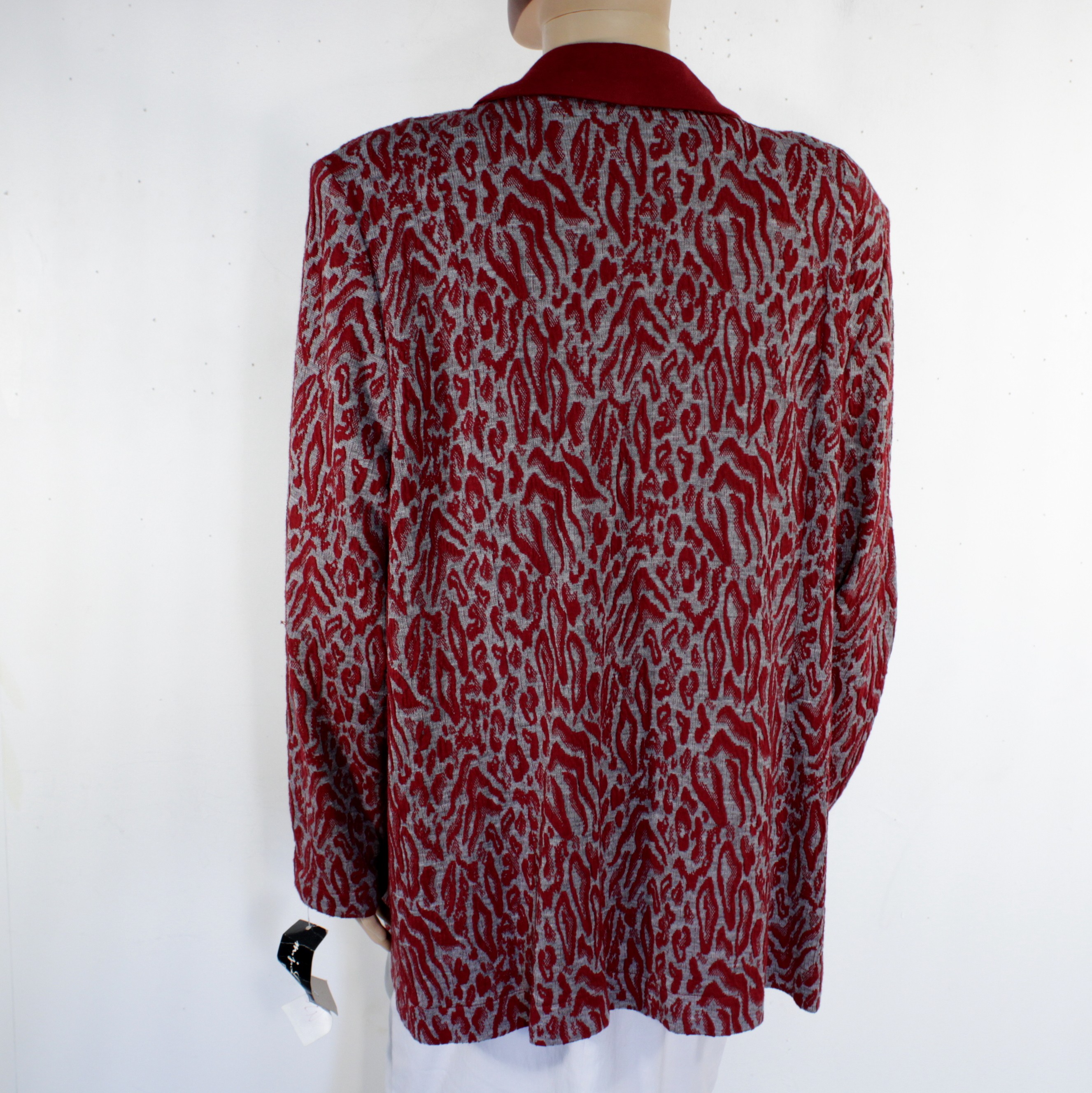 Gilet Vintage Rouge Léopard M.J.LAZZARI PARIS Taille 52 - Comme neuf - Photo 6