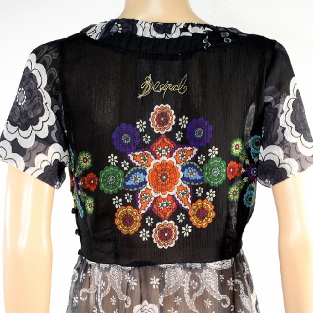 Tunique Femme Noir DESIGUAL Taille 38 Bon état - Vue 2 - 