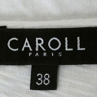 T-shirt blanc imprimé autour du col - femme - Caroll - taille 38 - Photo 4