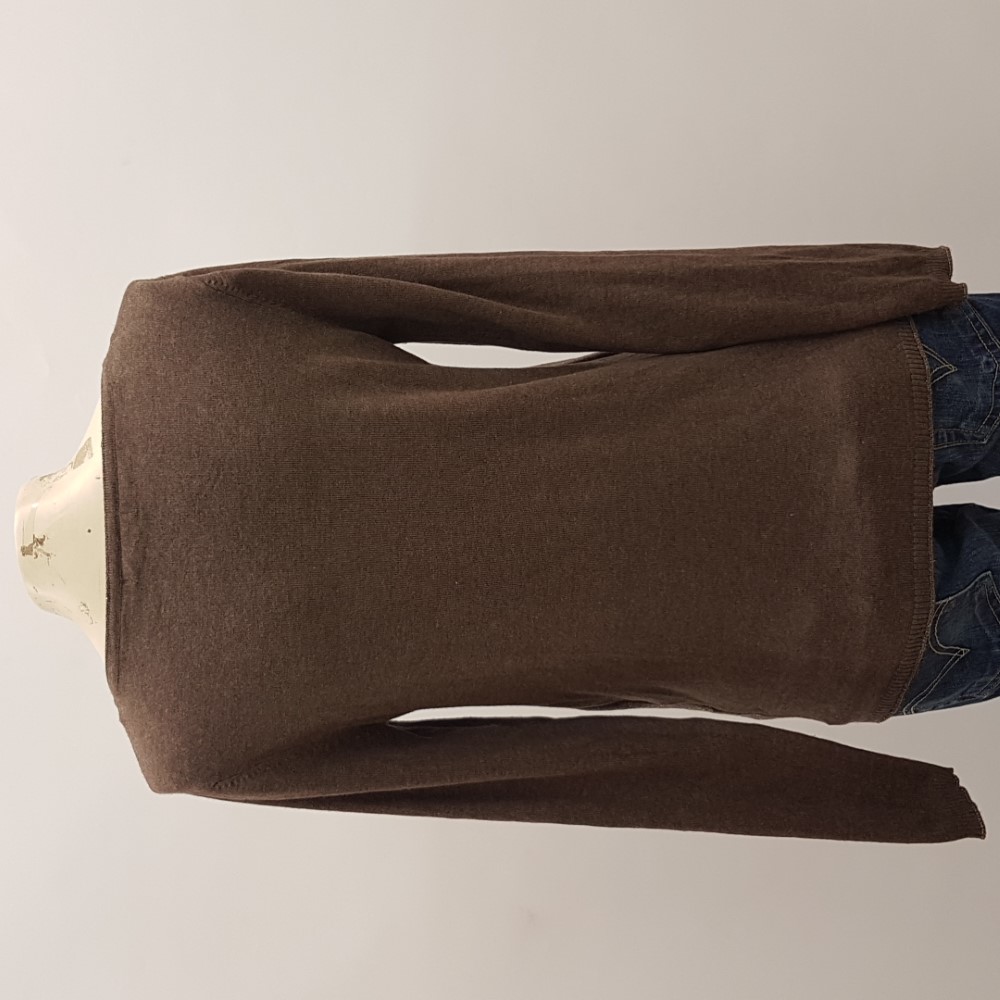 Pull de fêtes marron avec fils d'argent et petits clous brillants - Bréal - Taille 1 - Photo 4