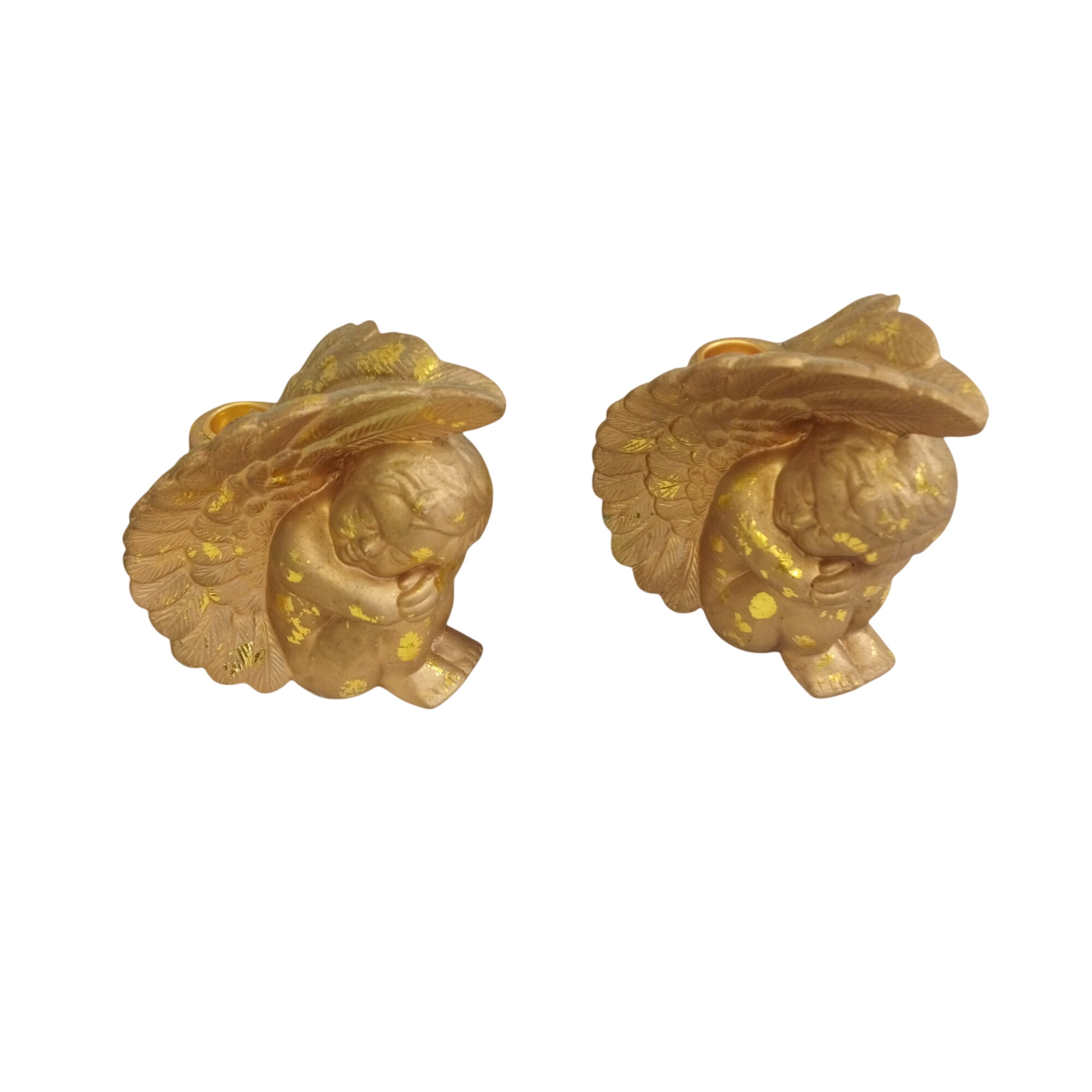 Lot de 2 Anges, dorés, décoration bougeoir État correct -  reconditionné disponible sur Label Emmaüs