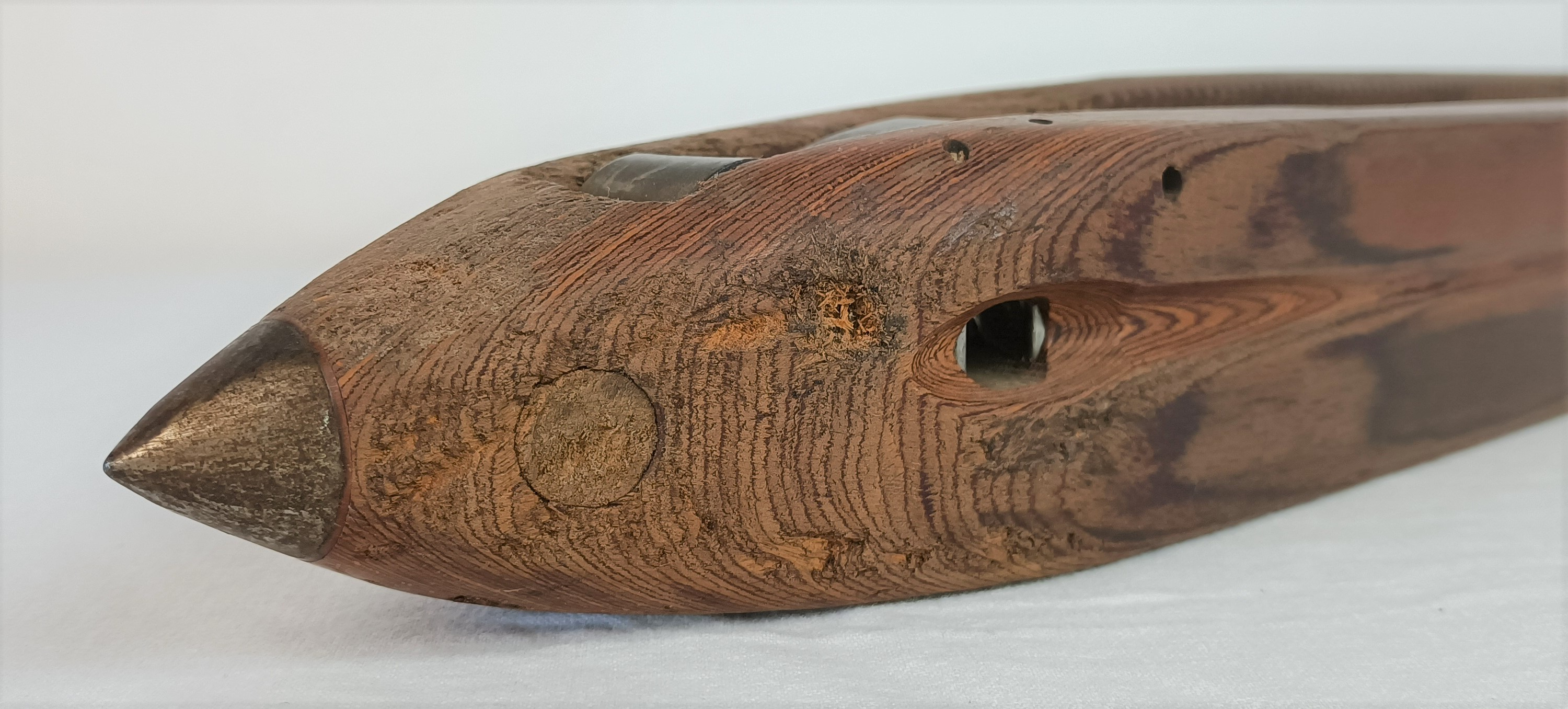 Grande navette de métier à tisser ancienne 71 cm Bon état - Vue 4 - 