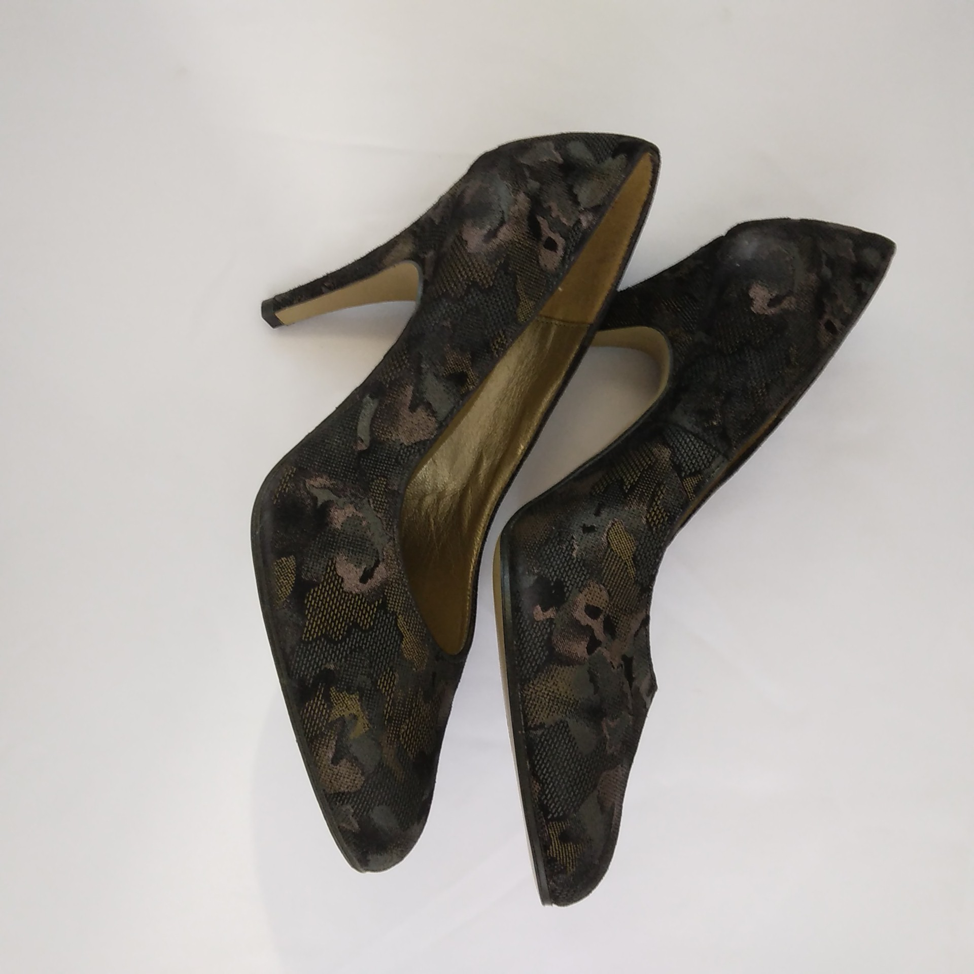 Voir photo 5 de escarpins imprimés, christian chaussures, 36 1/2 escarpins imprimés, christian chaussures, 36 1/2 Très bon état - Vue 5 -