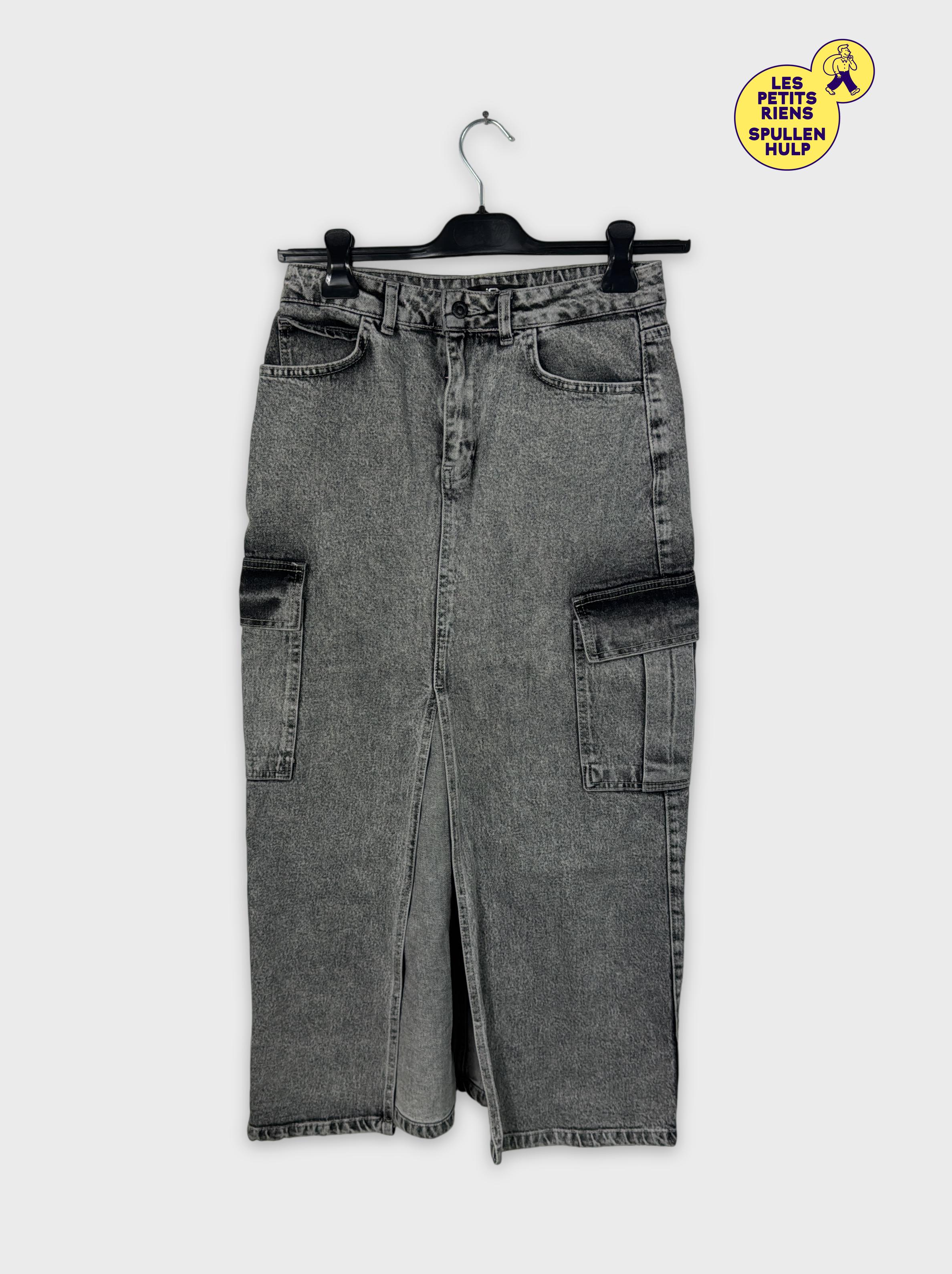 Jupe en jean grise cargo 18 denim 👖 - Photo 0