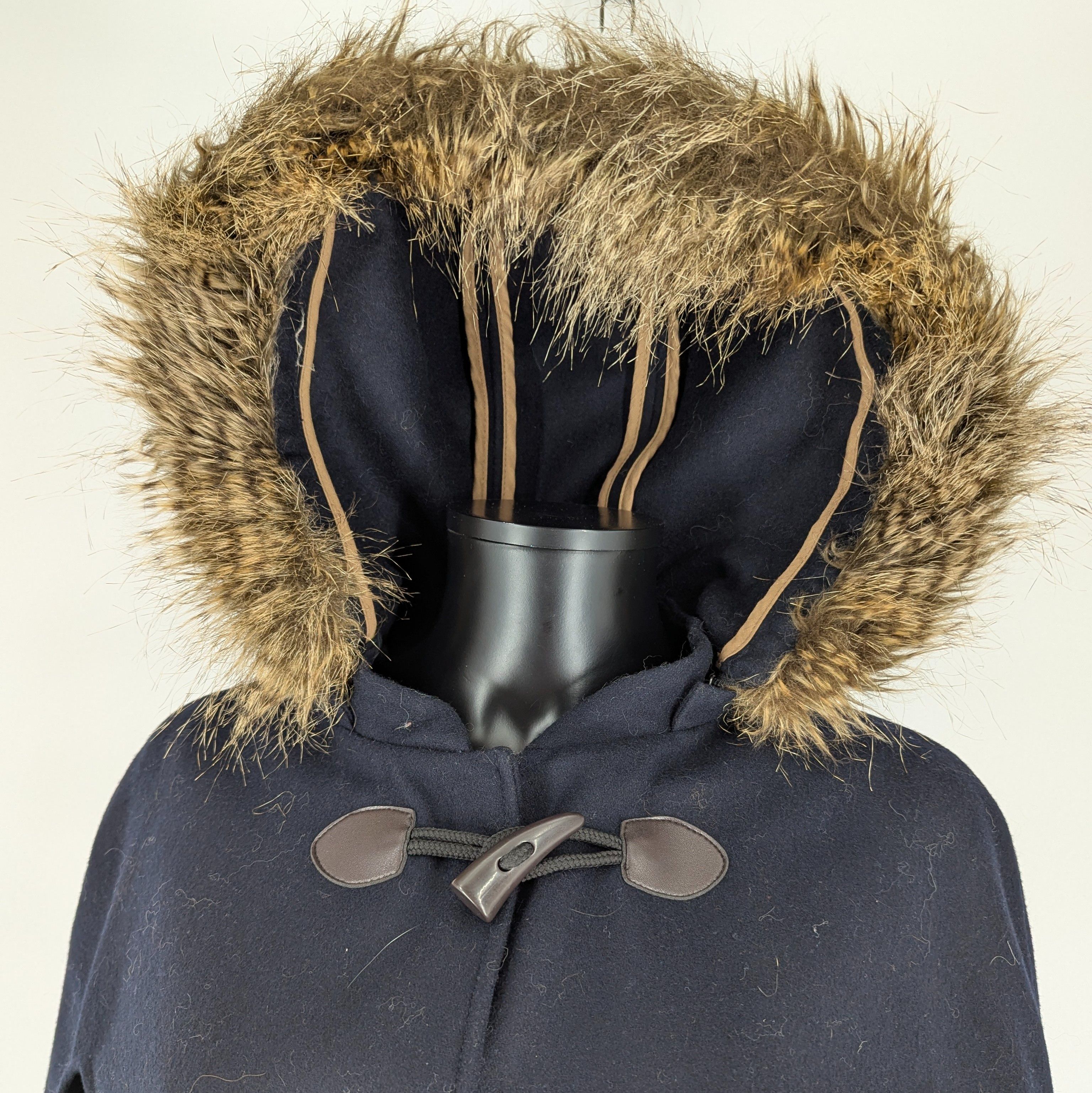 Cape en laine T.50/52 LA REDOUTE capuche amovible avec fourrure - Photo 5