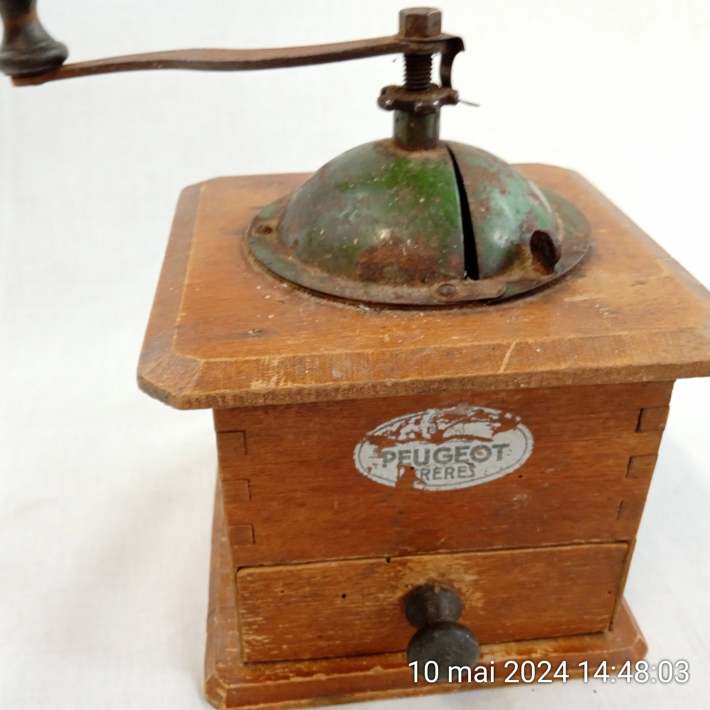 Moulin à café Peugeot et Frères en bois et métal - Photo 2