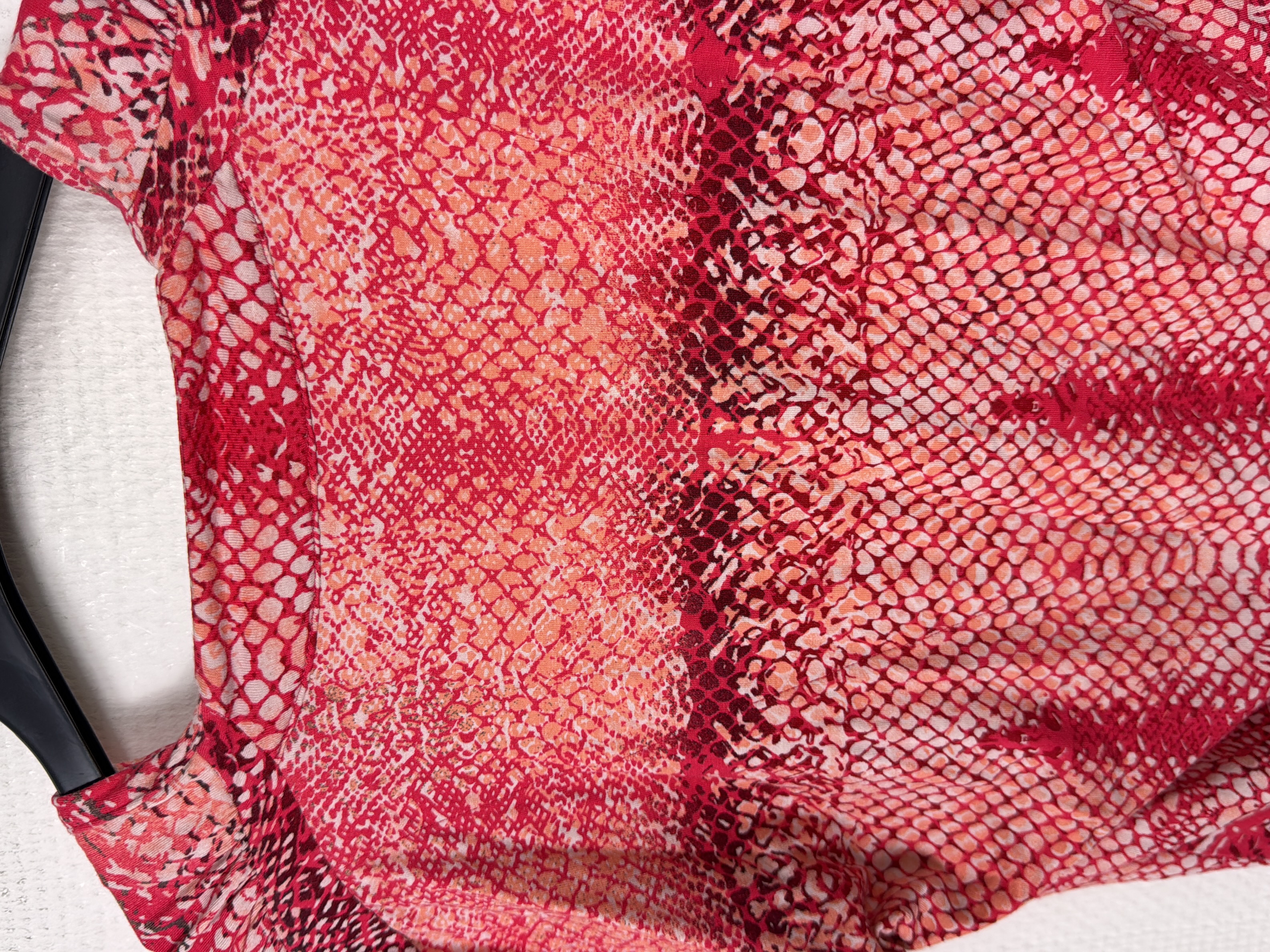 Tunique Sandwich motif peau de serpent rouge et beige S Très bon état - Vue 6 - 