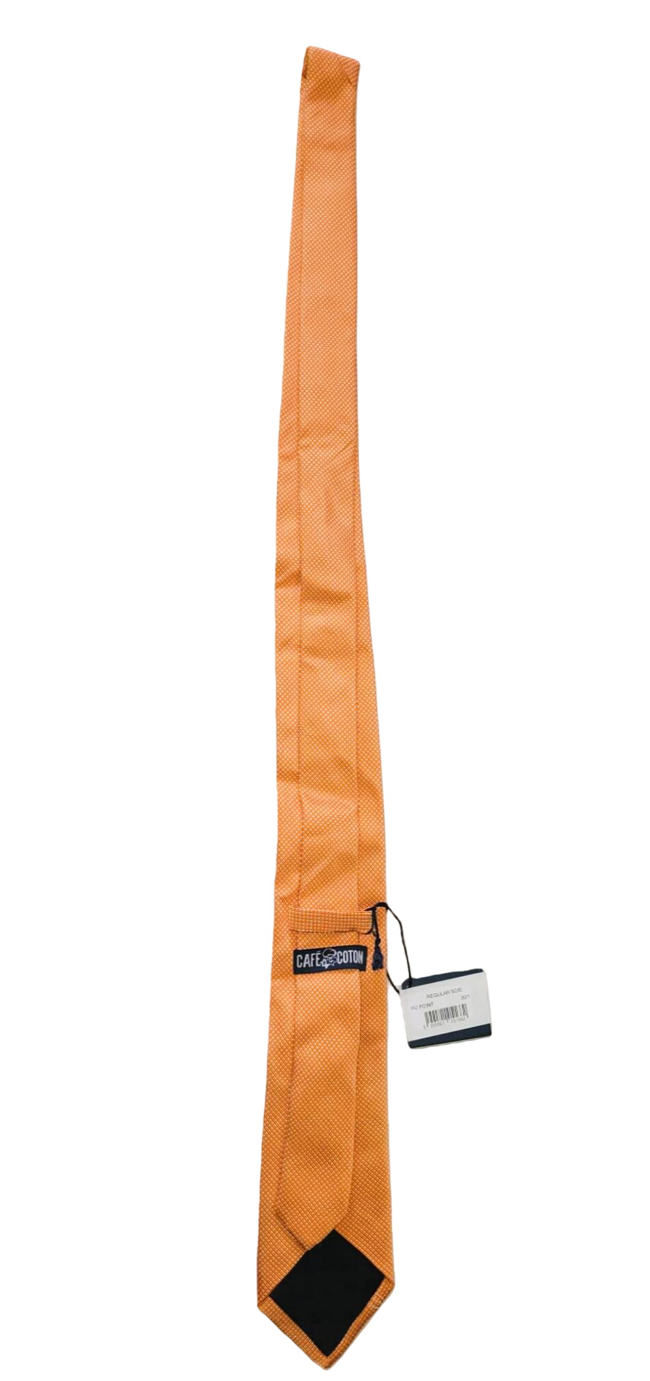 Lot de deux cravates oranges Café Coton 100% soie - Photo 0