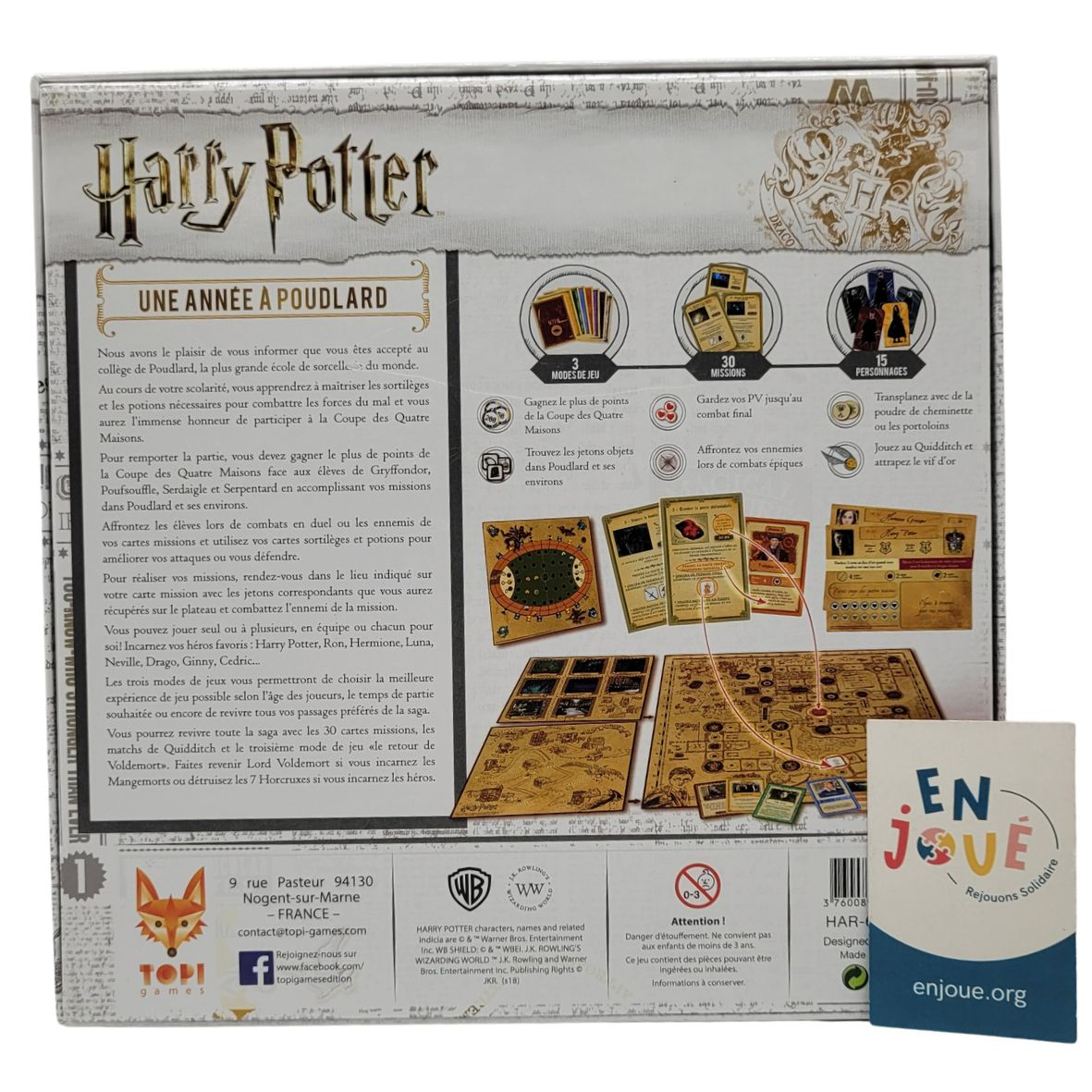 Voir photo 3 de Jeu de société - Harry Potter - Une année à Poudlard - Top Games - Dès 7 ans. Jeu de société - Harry Potter - Une année à Poudlard - Top Games - Dès 7 ans. Comme neuf - Vue 3 -