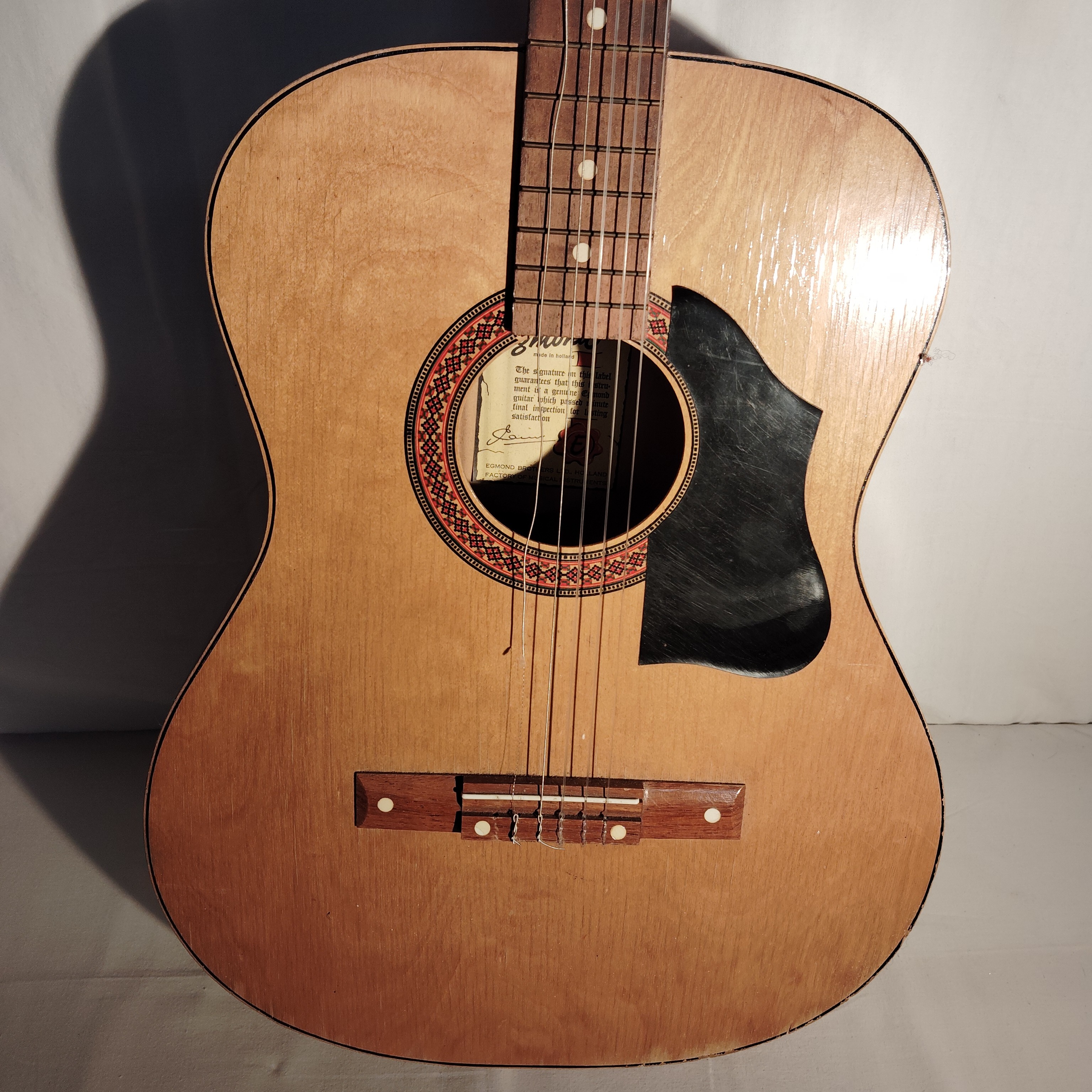 Guitare acoustique Egmond Brothers of Holland avec étui de transport et tuyau de tangage - Photo 2
