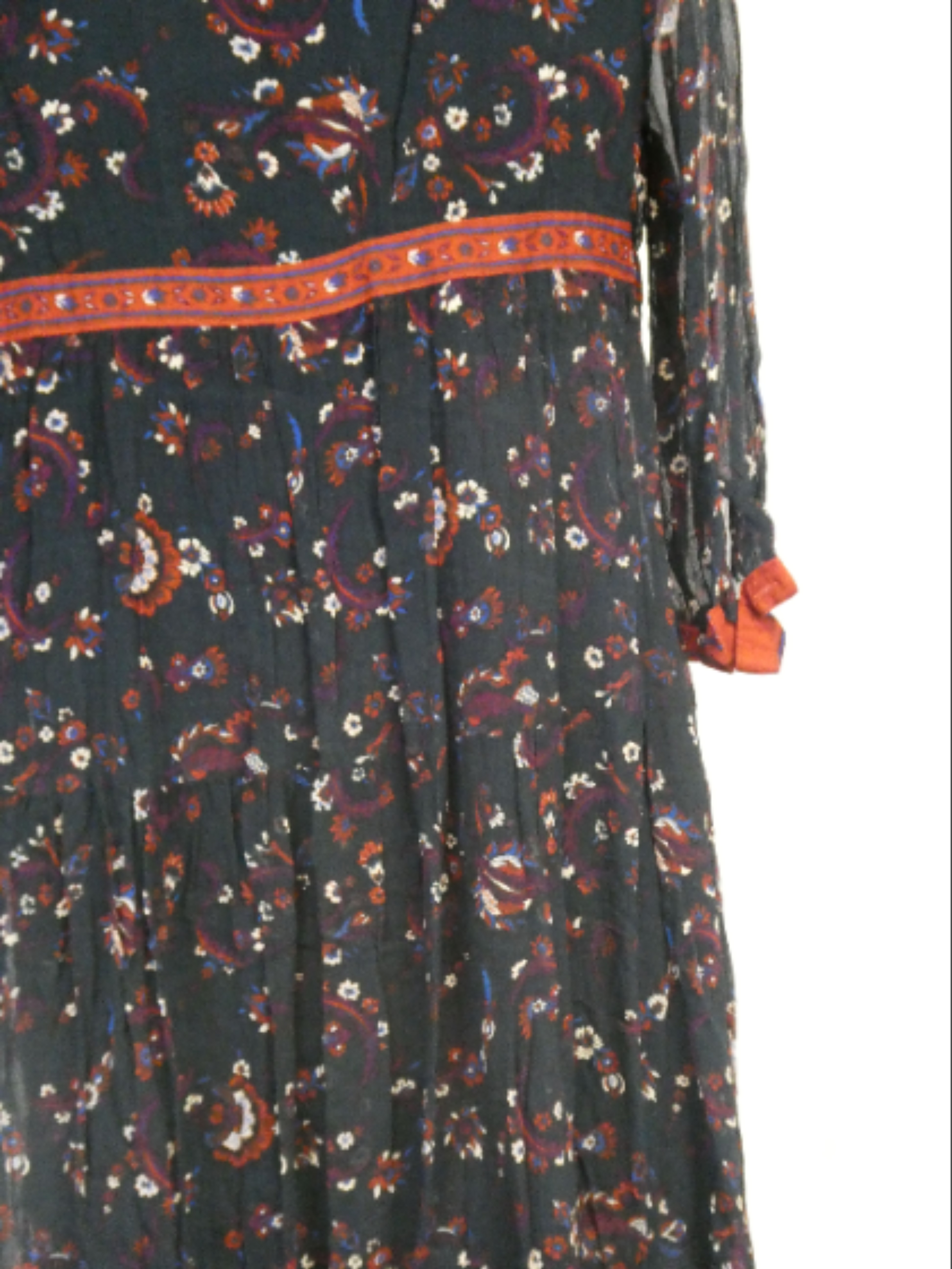 Ba&sh - Robe verte motif fleurs multicolores - T2 - Photo 9