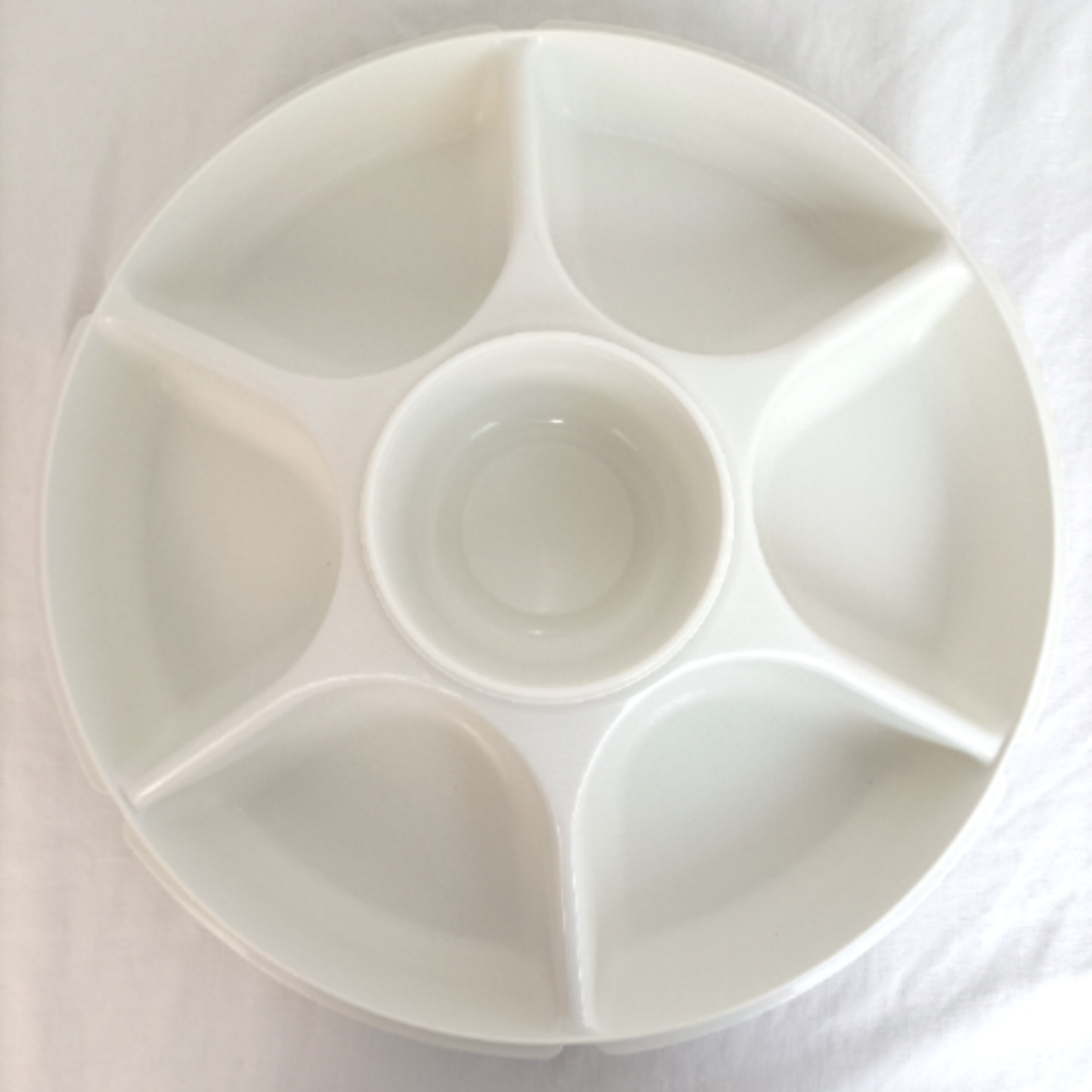 TUPPERWARE LOT PLATEAUX COUVERCLES PIED Compartiments Gâteaux Apéro Crudités etc EUR 24,90 - FR