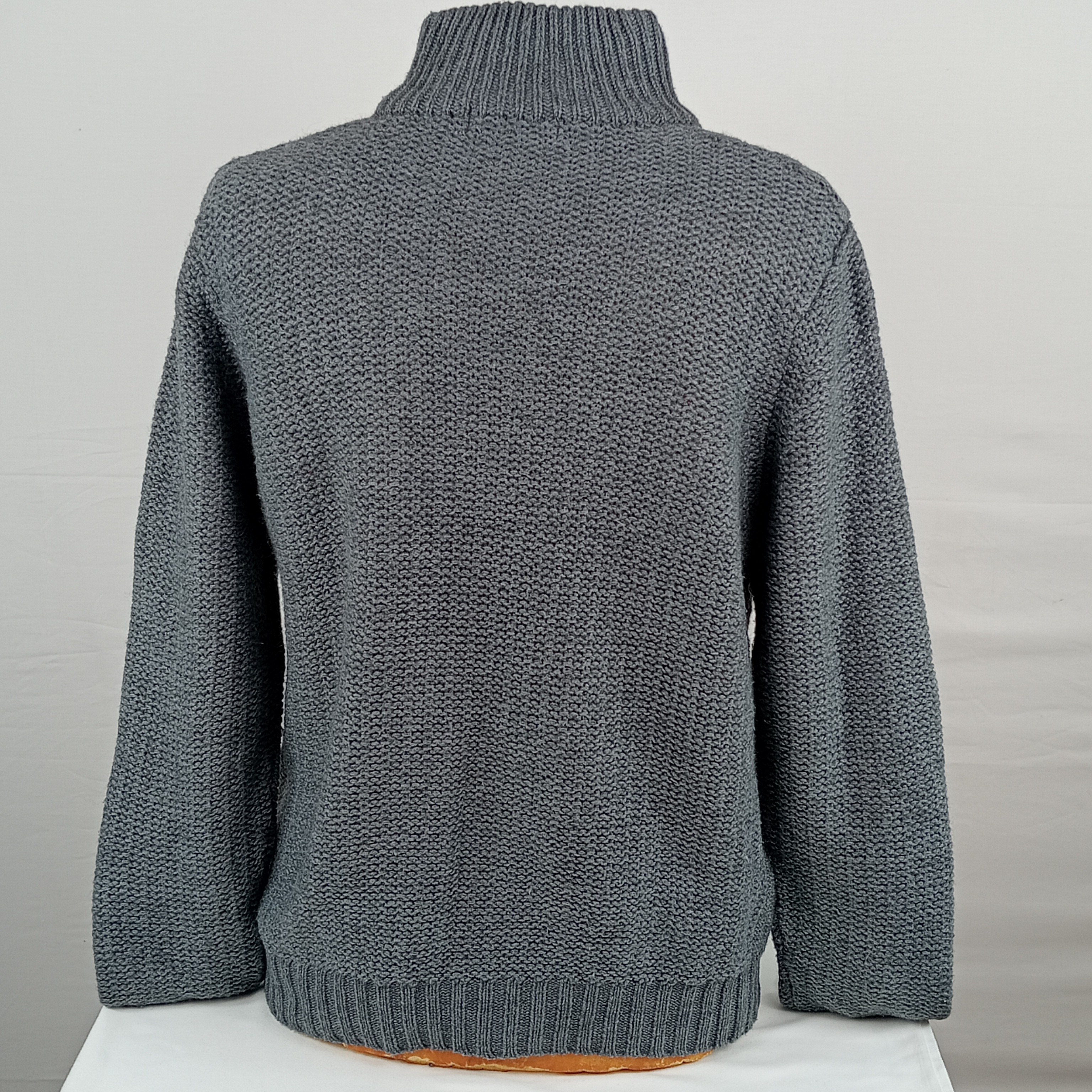 Pull homme de la marque Best Mountain col montant zippé à manches longues de couleur gris ardoise taille XL (44) Très bon état - Vue 2 - 