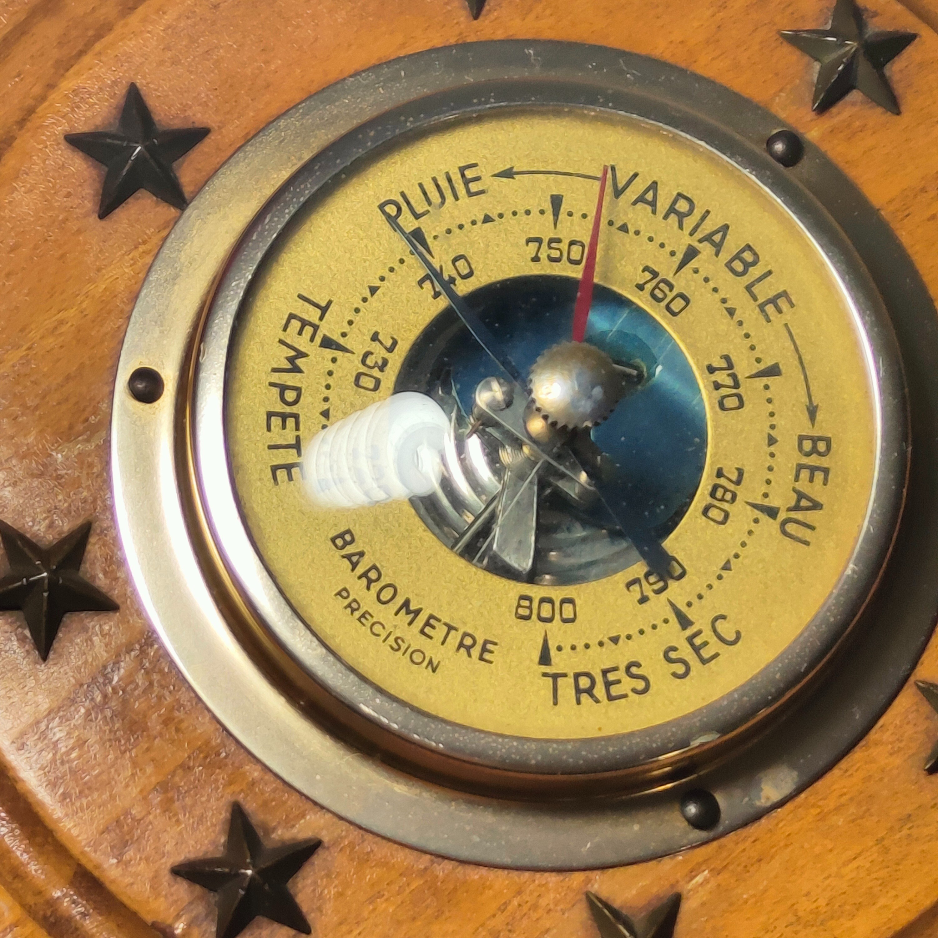Baromètre de précision en forme de gouvernail vintage - Photo 1