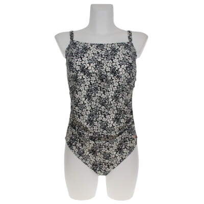 Maillot de bain noir avec imprimés blancs - Femme - Taille 40 - Photo 0