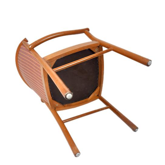 Chaises En Bois & Assise En Tissu Vintage - Image 4