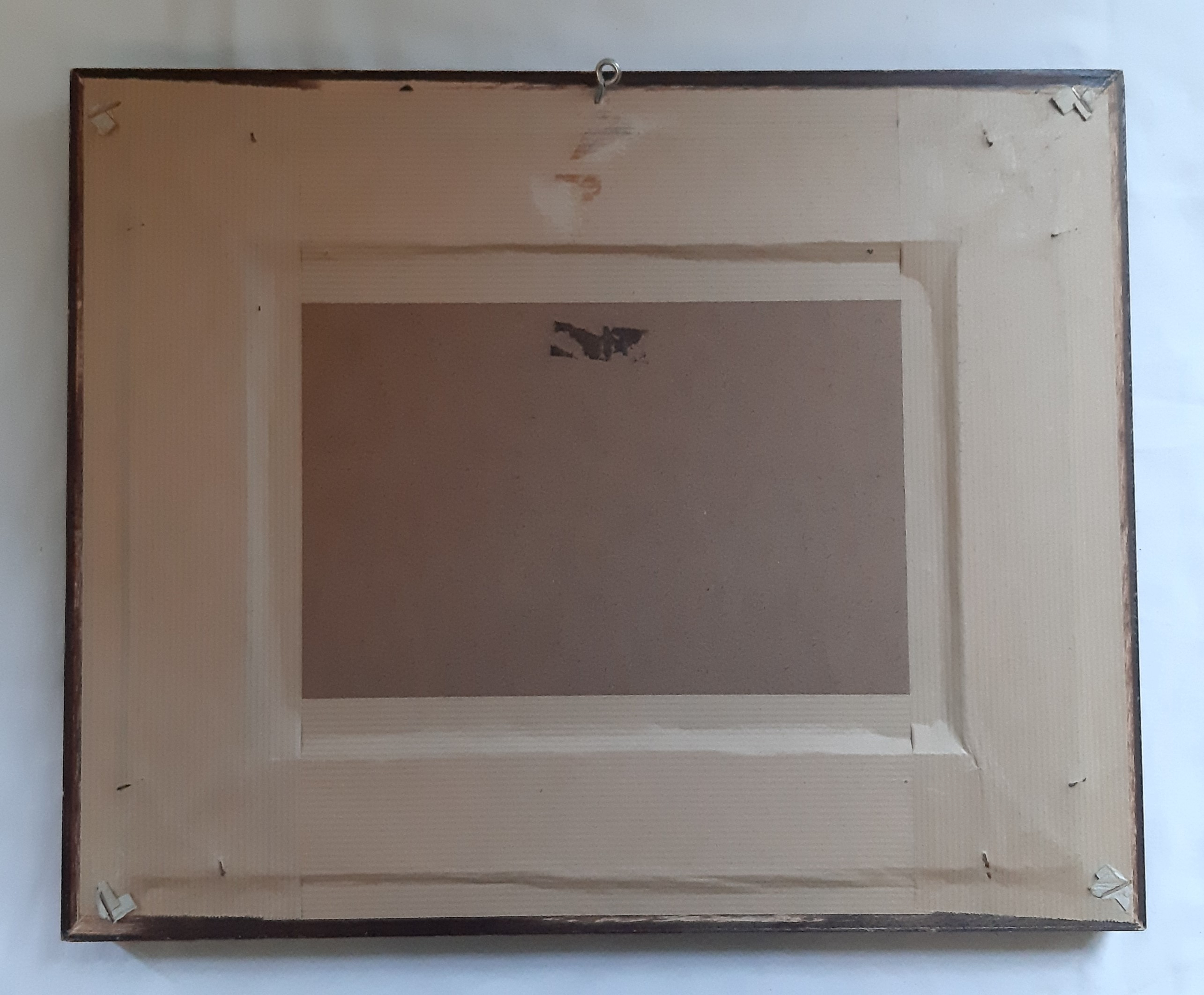 Grand tableau émaux sur cuivre, paysage champêtre, signé ESTHER, vintage - Bon état - Photo 5