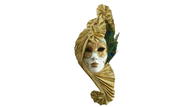 Masque de venise décoratif arlequin - Photo 0