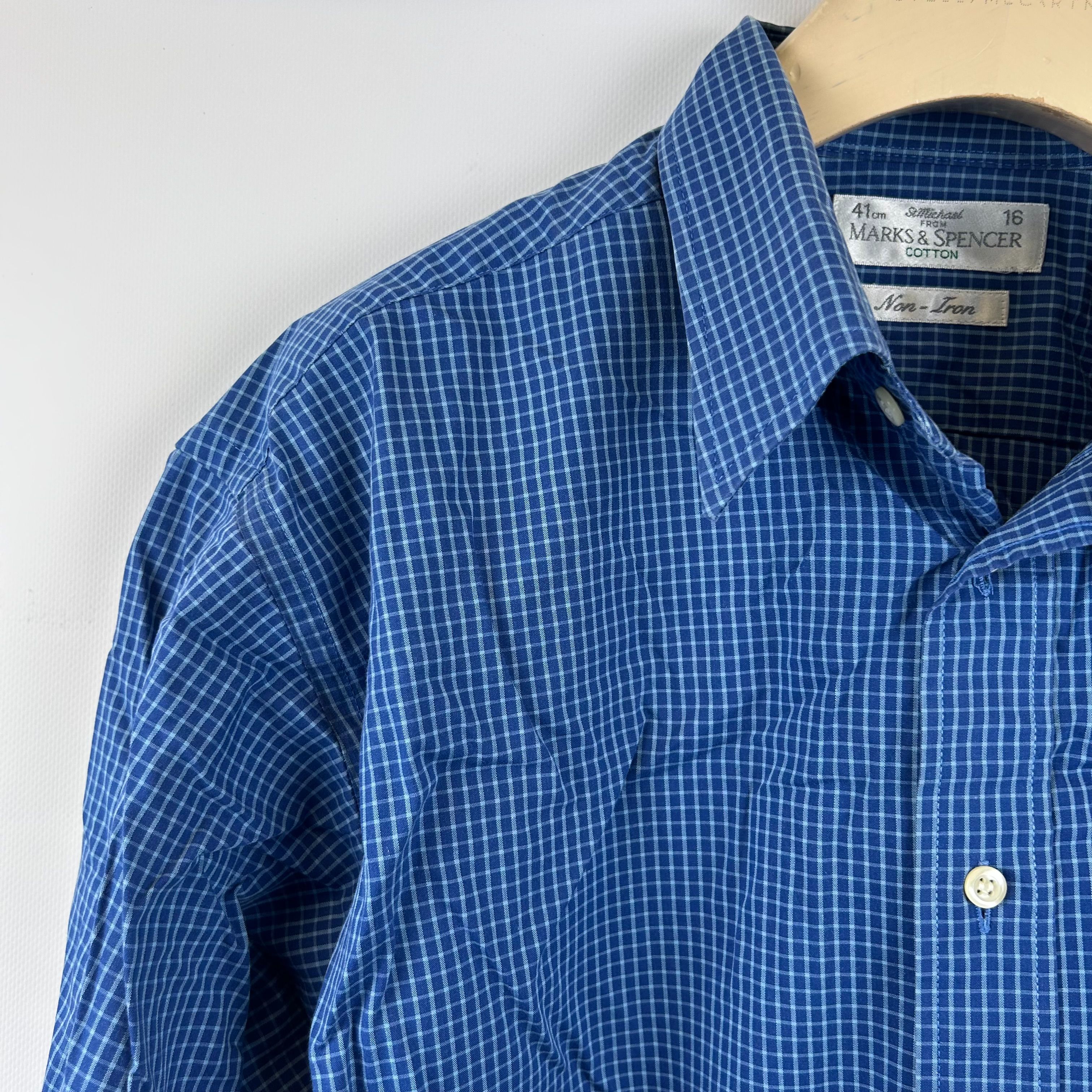 Marks & Spencer - Chemise bleue à carreaux -Taille 50 - Photo 1