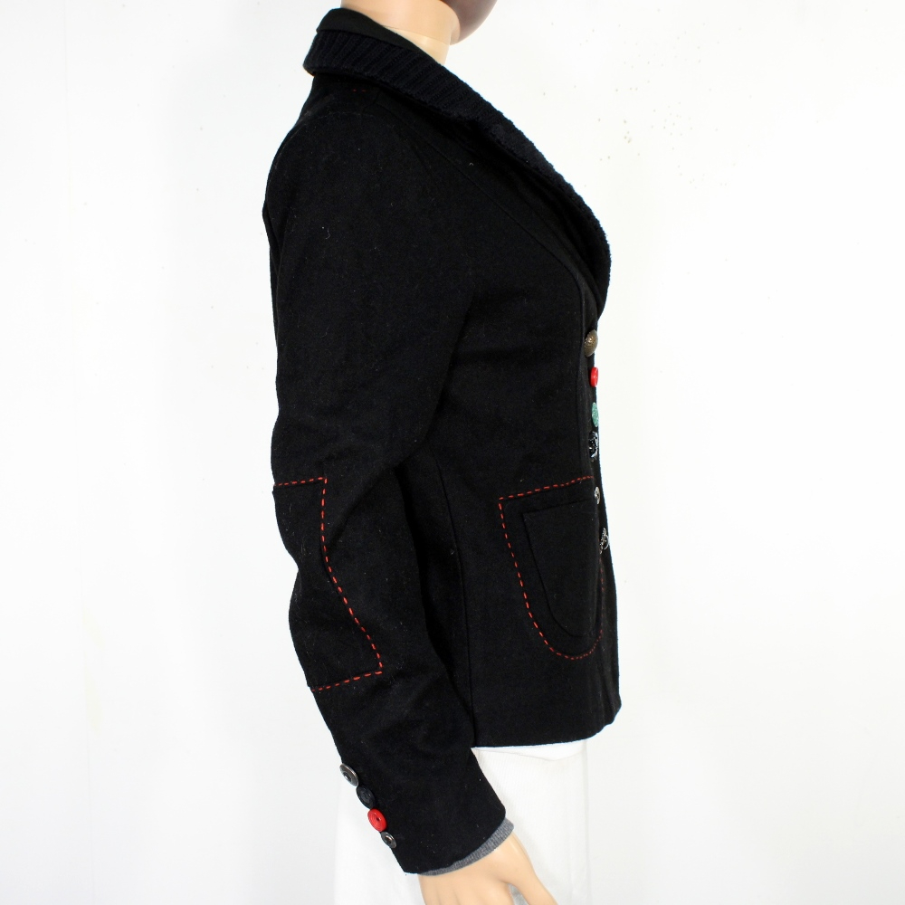  Veste Femme Noire DESIGUAL Taille 38 Bon état - Vue 4 - 