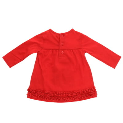 Robe rouge imprimée lapins - Fille - Taille 3 mois - Photo 1