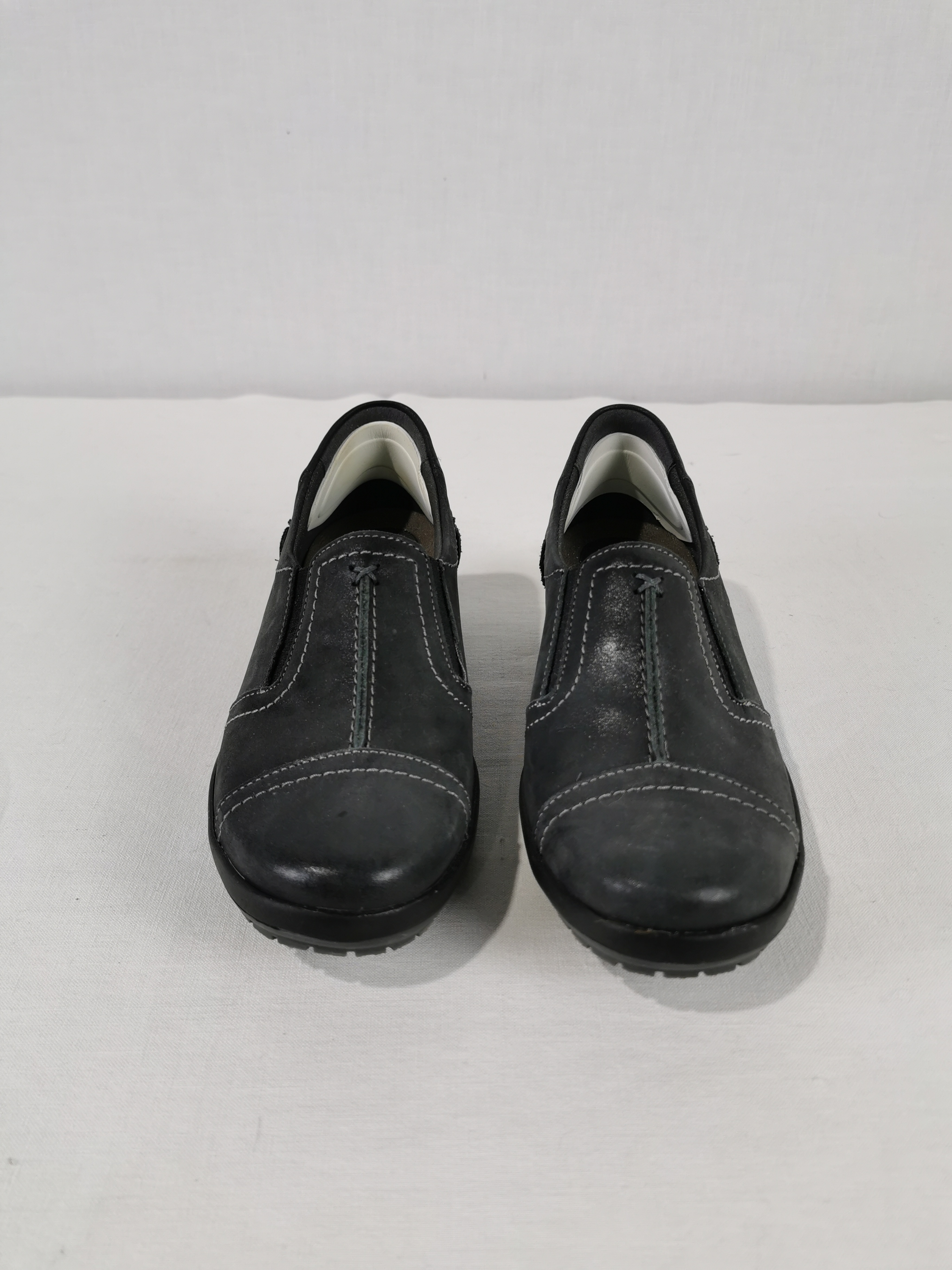Mocassins cuir gris femme - Suave taille 35  Très bon état - Vue 3 - 