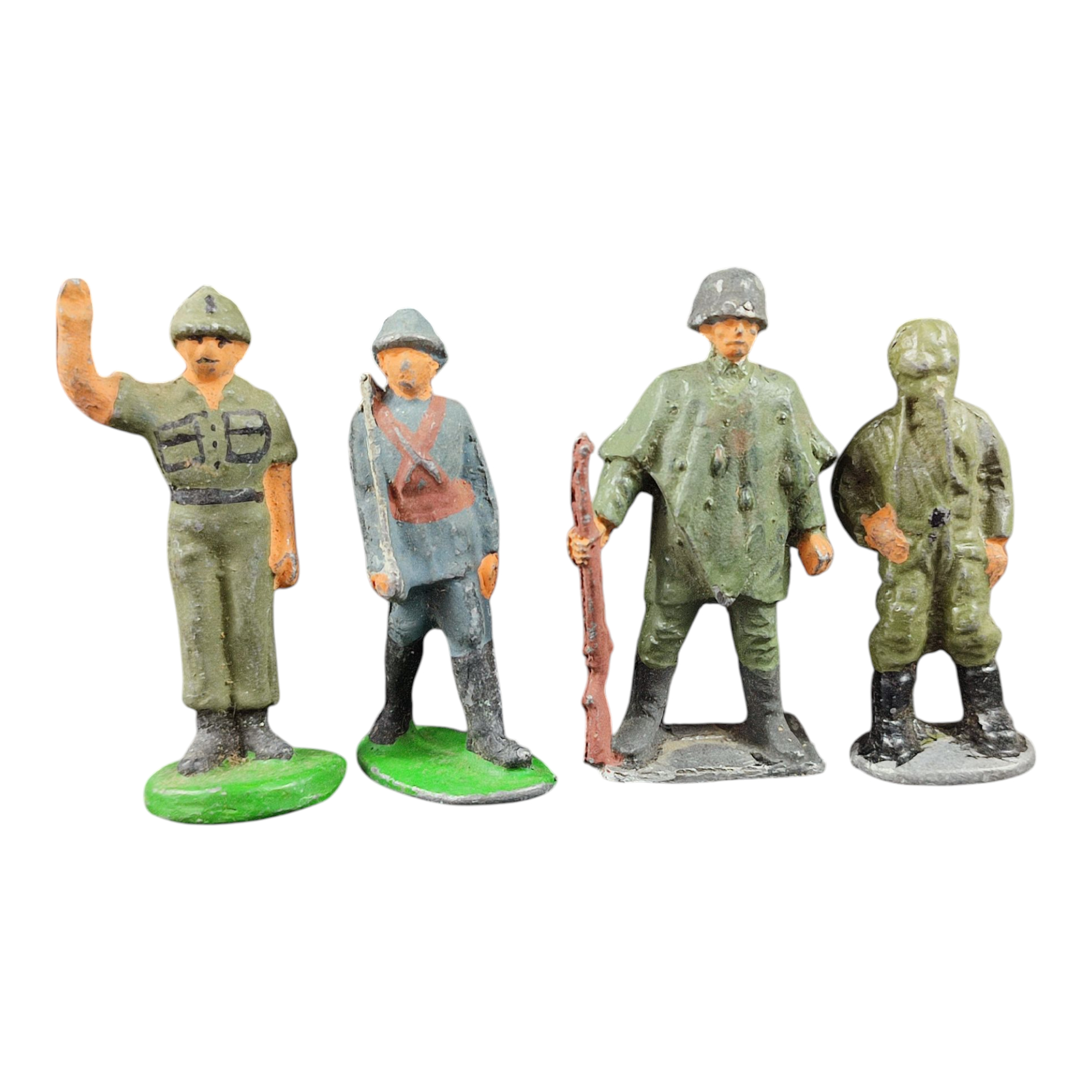 Lot De 25 Petits Soldats En Plomb – Guerre 14-18 – Figurines Anciennes – France