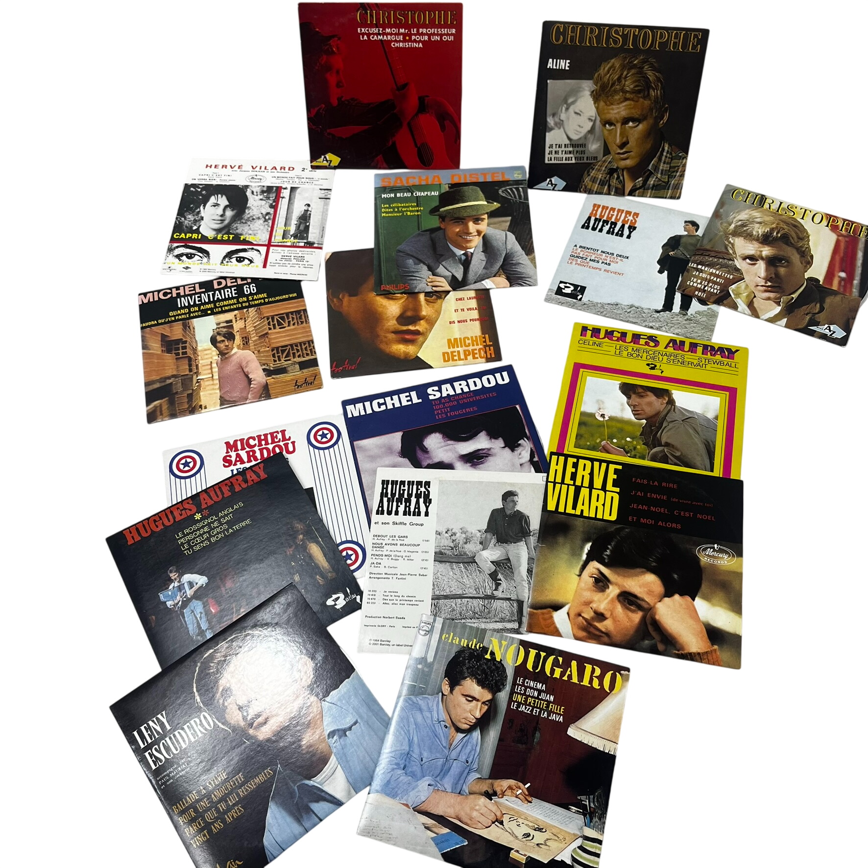 Lot de CD Poète et grand nom de la chanson française ( Christophe , Sardou Hugues Aufray ...) (16)  -  reconditionné disponible sur Label Emmaüs