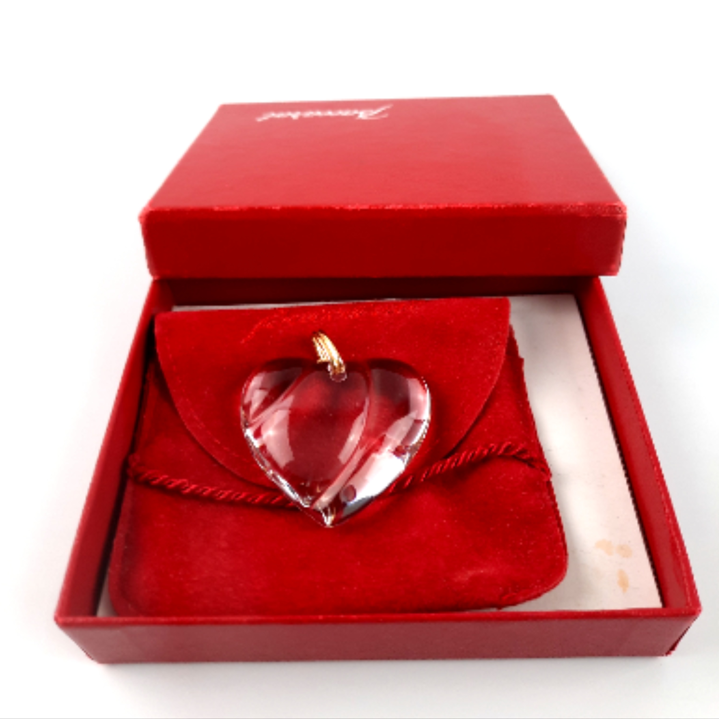 Pendentif Cœur+ pochette de Baccarat - Bon état - Photo 5