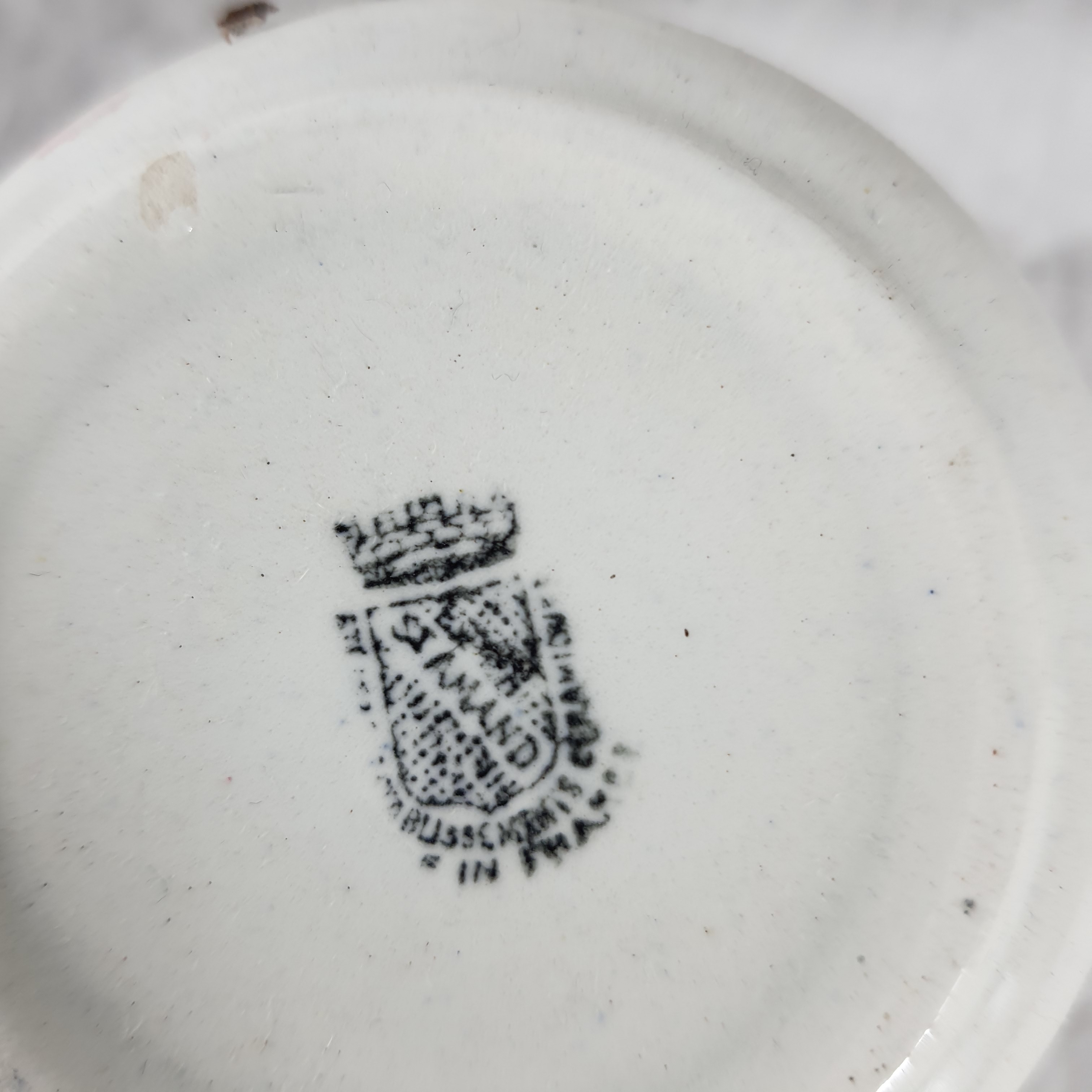 Lot de 4 tasses à café avec soucoupes - céramique Saint Amand  - Vue 4 - 