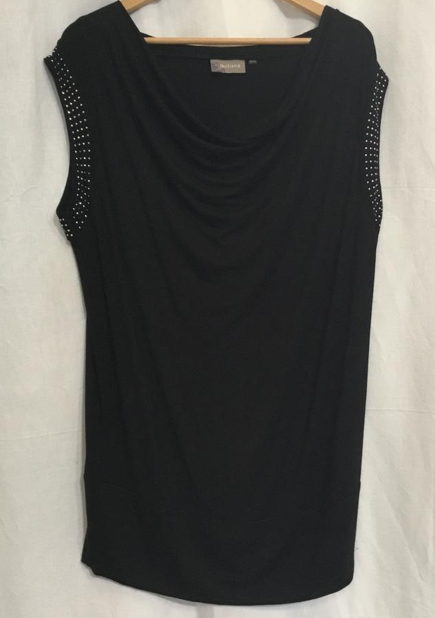 Tunique large sans manches noire IKEBANA Large col tombant - 46 Très bon état - Vue 2 - 