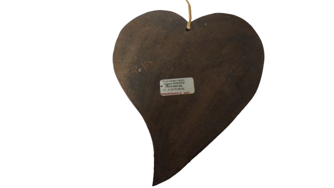 Lot de 2 coeurs en céramique artisanale - Liliane Peiffer Bon état - Vue 4 - 