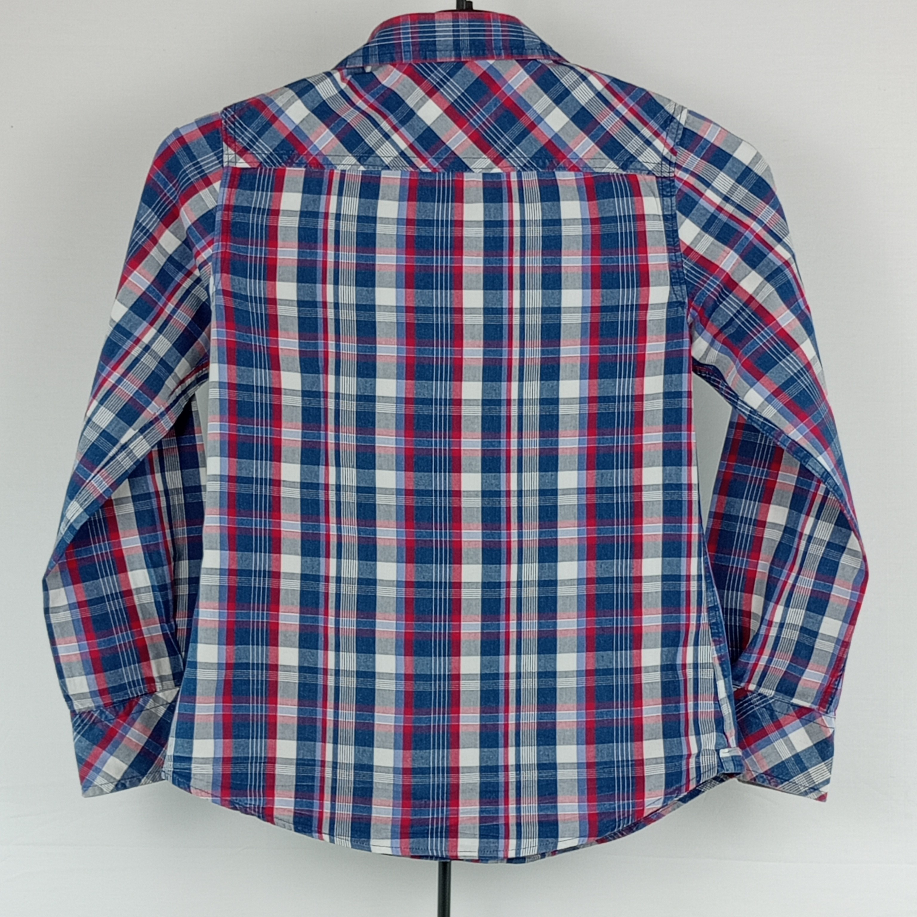 Chemise enfant garçon de la marque Lee Cooper col classique manches longues à carreaux de couleur bleu taille 138 cm (10 ans) - Photo 3