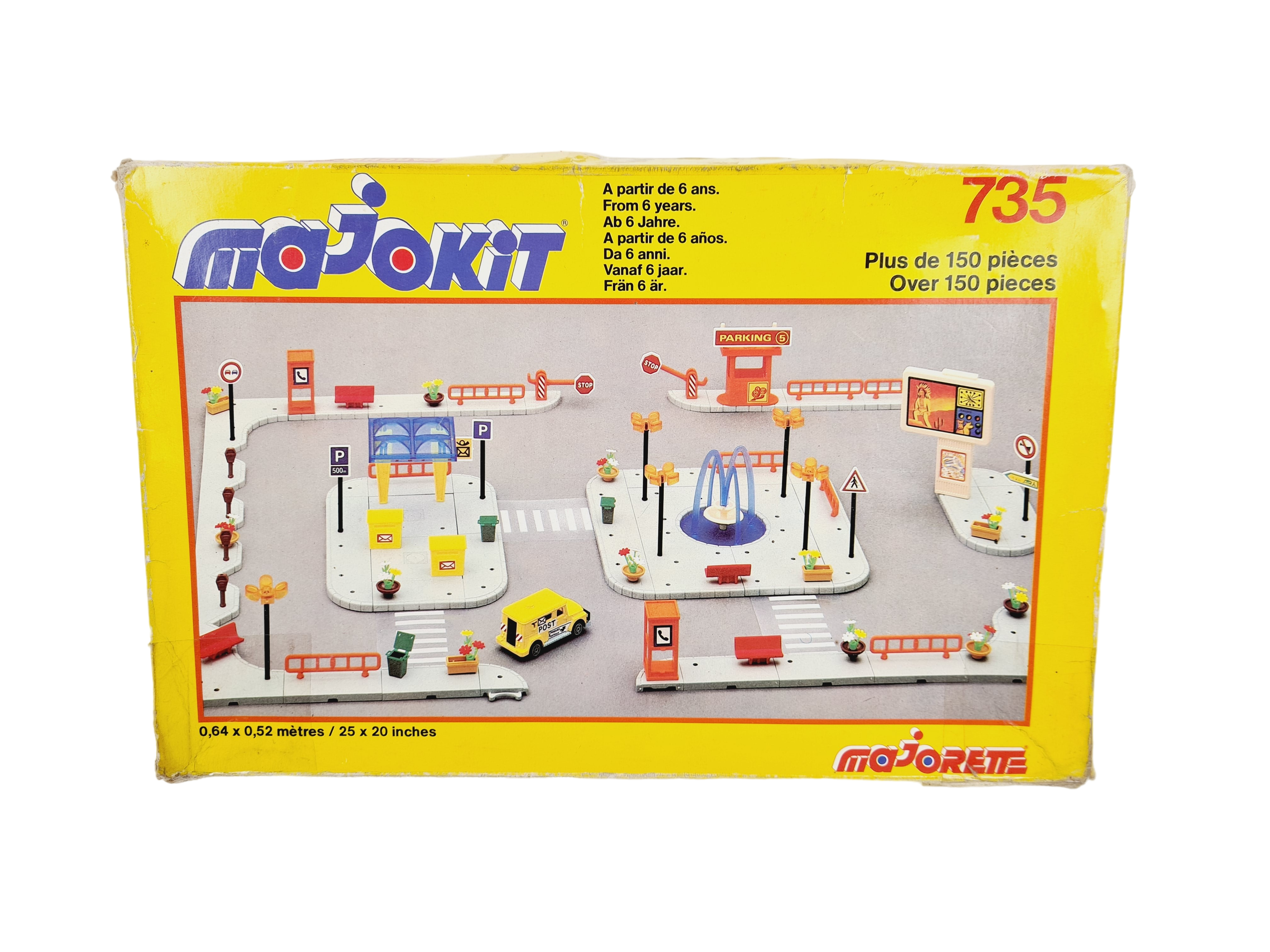 Circuit voiture vintage - Majokit No.735 incomplet - Majorette 1986 - 6 ans+ - État correct sur Label Emmaüs