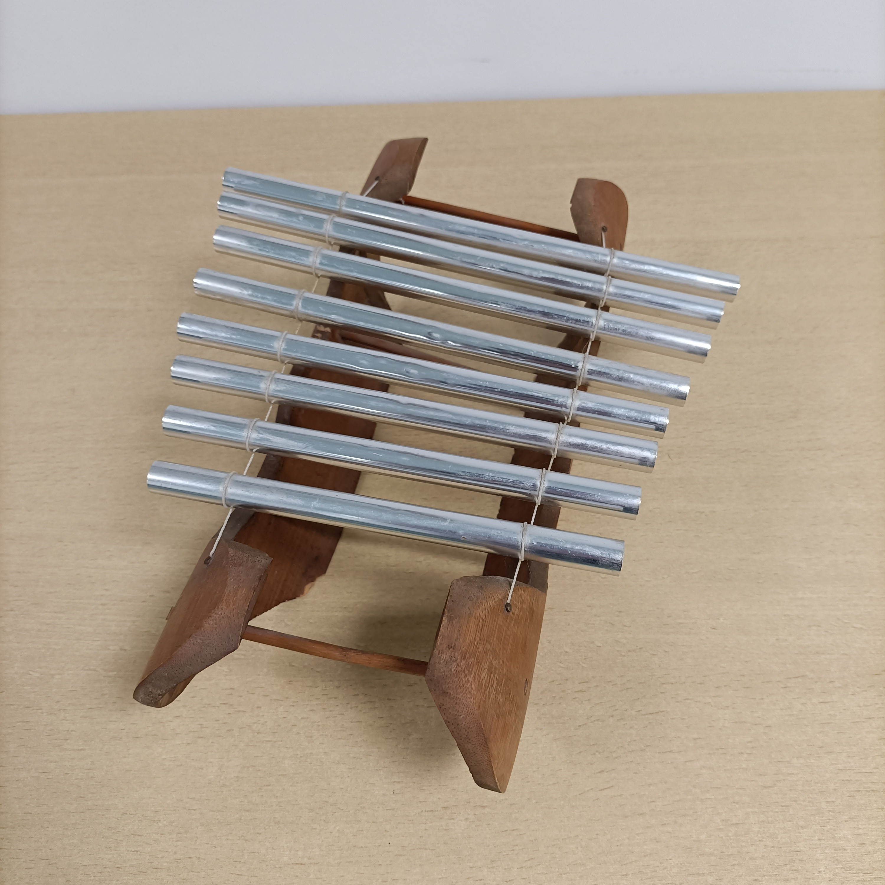 Kalimba sanza artisanale en bois massif instrument de musique ethnique déco vintage Très bon état - Vue 5 - 
