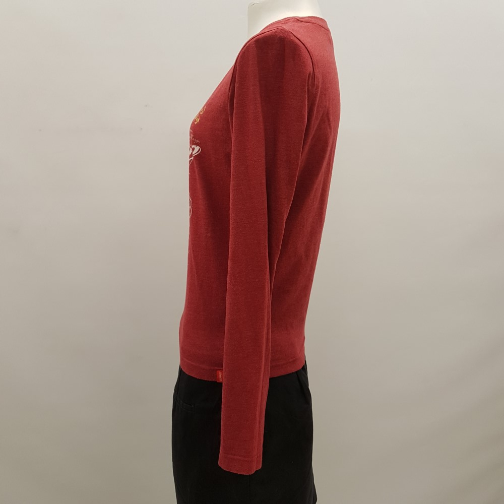 Top rouge cramoisi imprimé jaune et blanc - ESPRIT - taille M - Photo 1