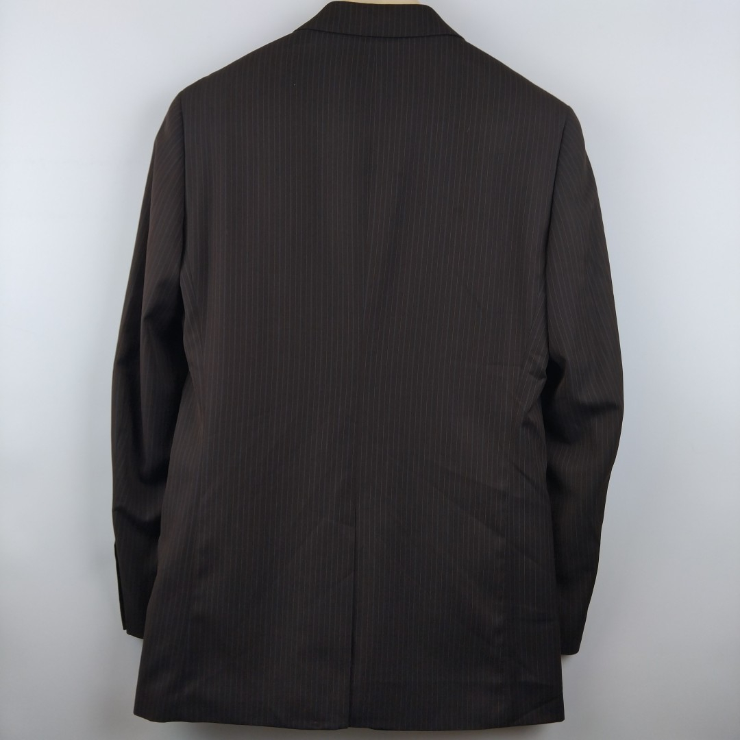 Adriano Jacometti - veste taupe à rayures en polyester - Taille 46/48 ( estimée) - Photo 2