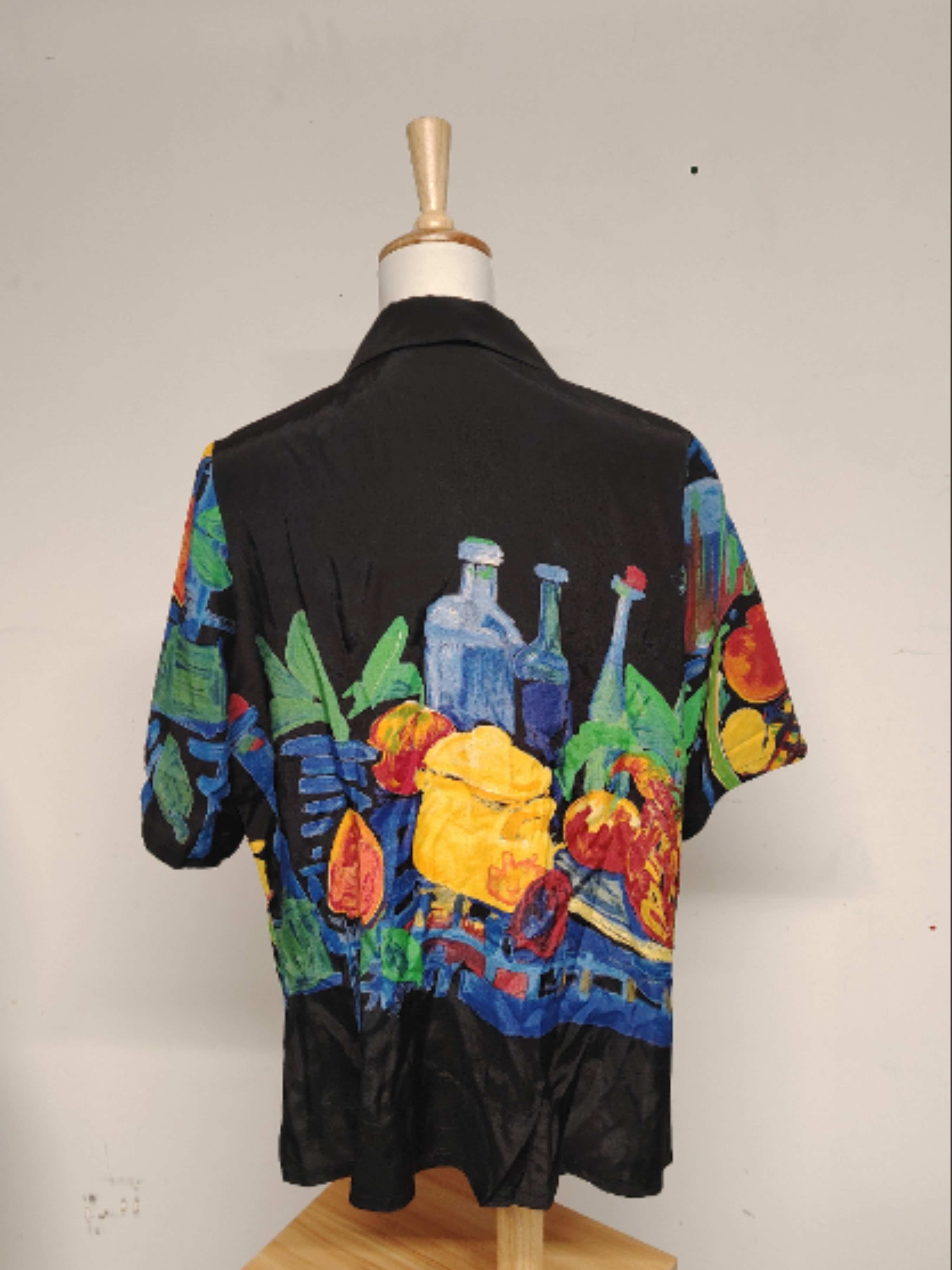 Eva Negri - Chemise noire à motif fruits multicolores - XS / S / L - Photo 6