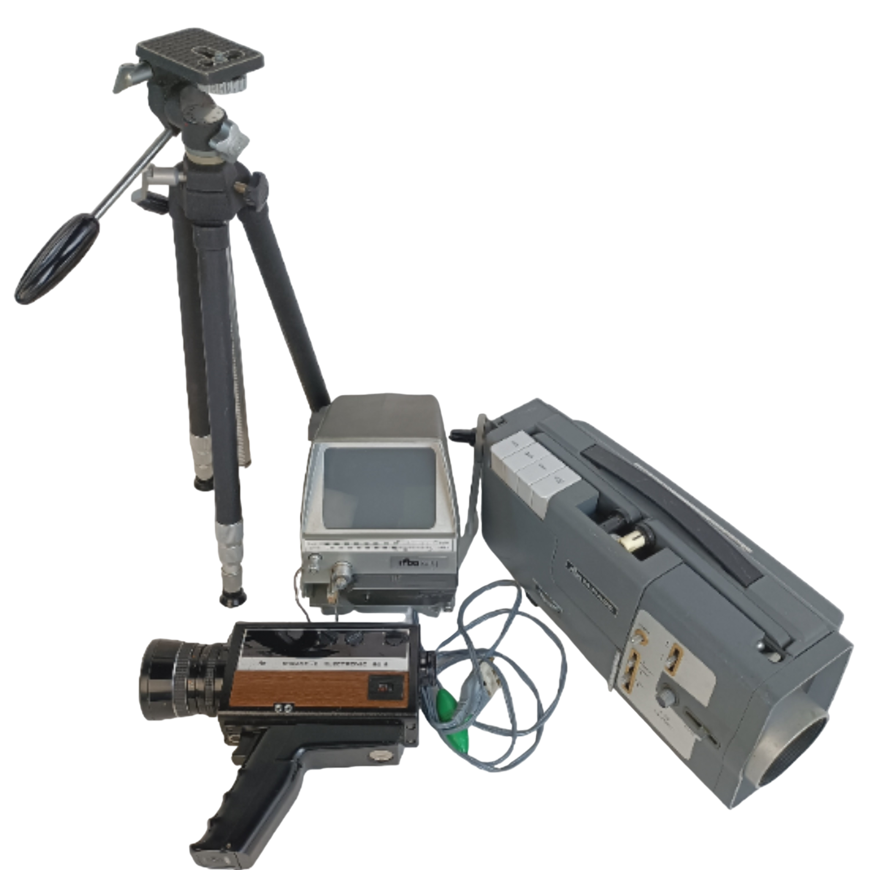 Camera Ifba Mirage -E electronic 80S+ Visionneuse + Projecteur + Trépied - État correct sur Label Emmaüs