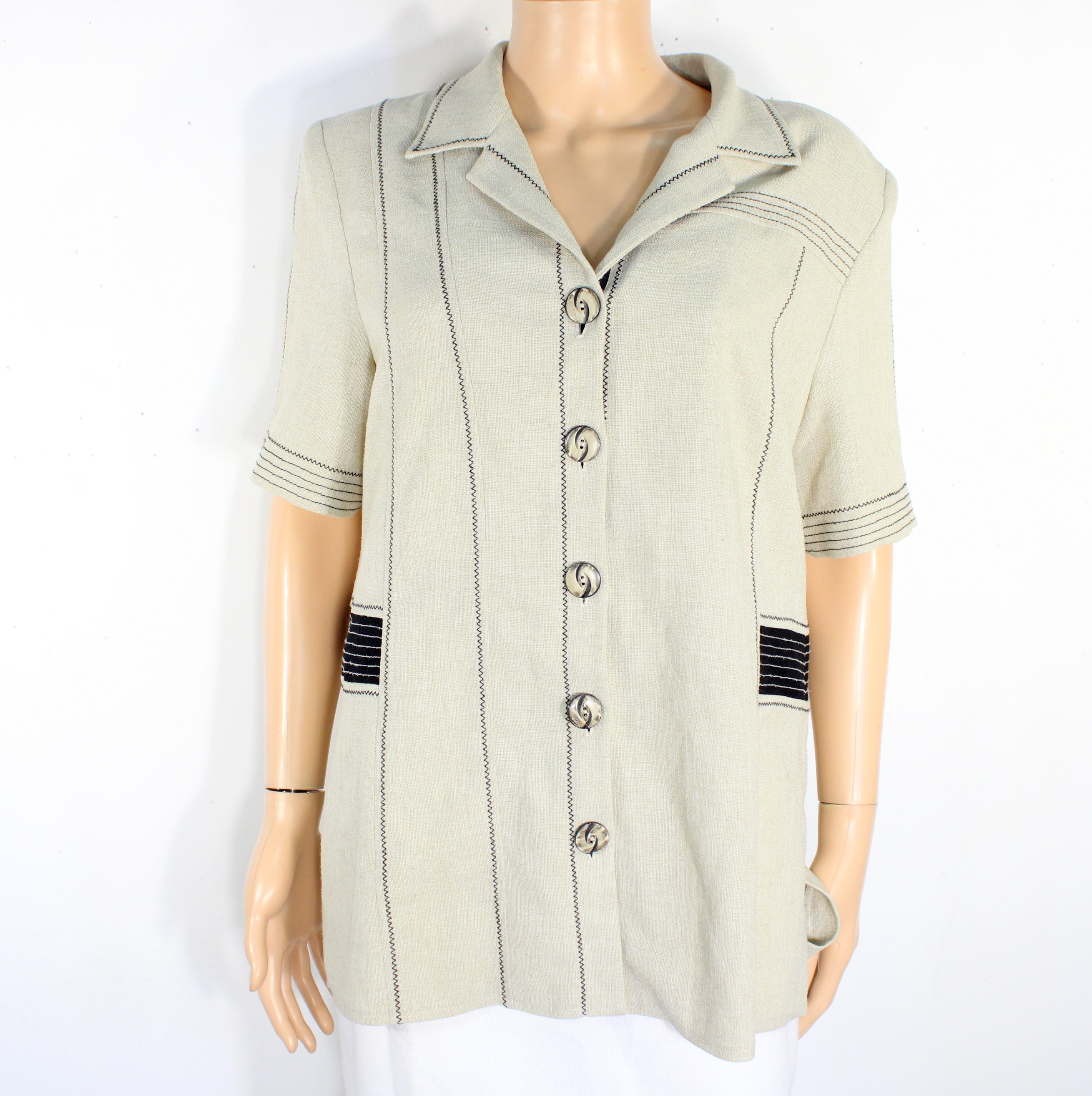 Veste Femme Beige UN JOUR AILLEURS Taille 44  -  reconditionné disponible sur Label Emmaüs
