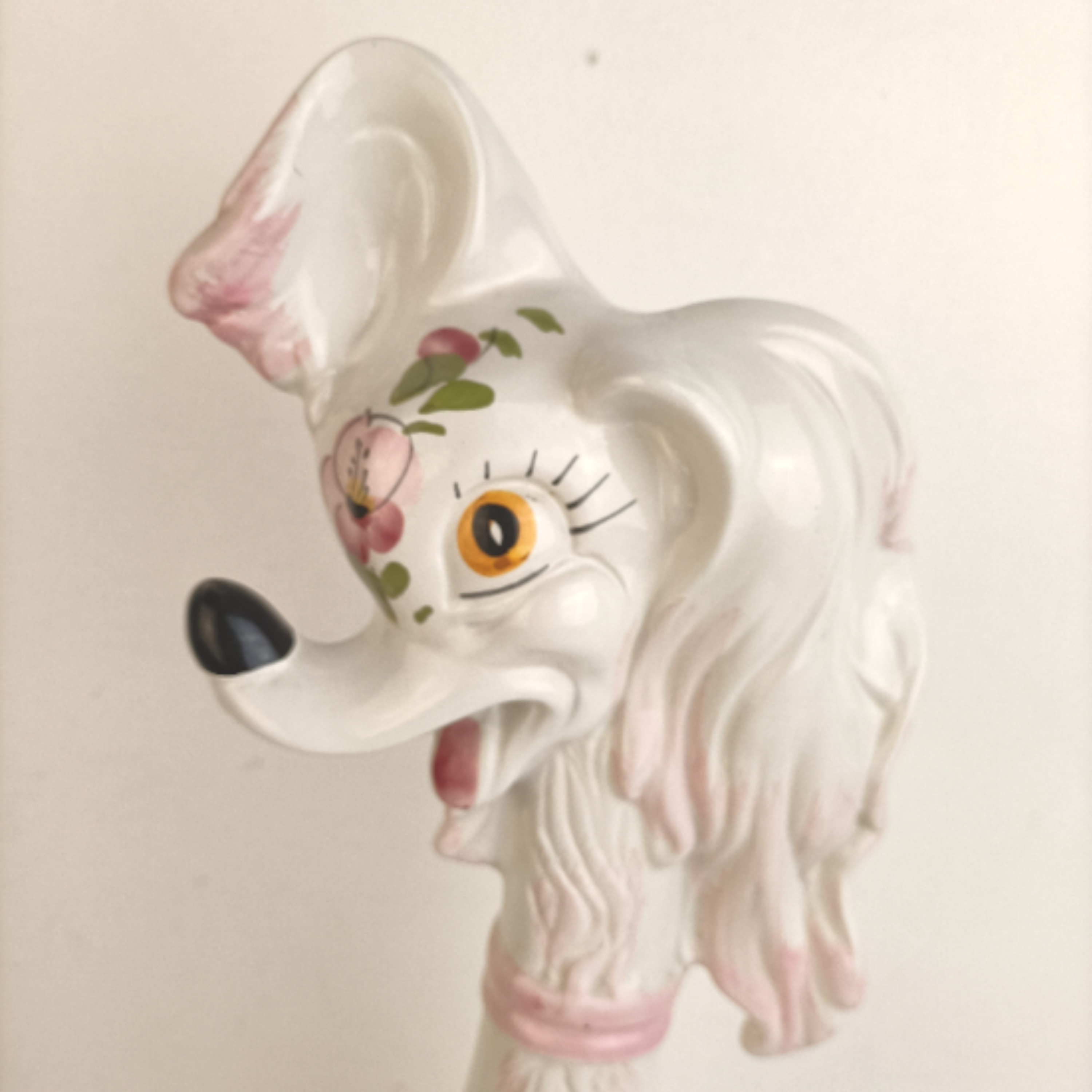 Chien caniche en faïence capodimonte Italy - Photo 1