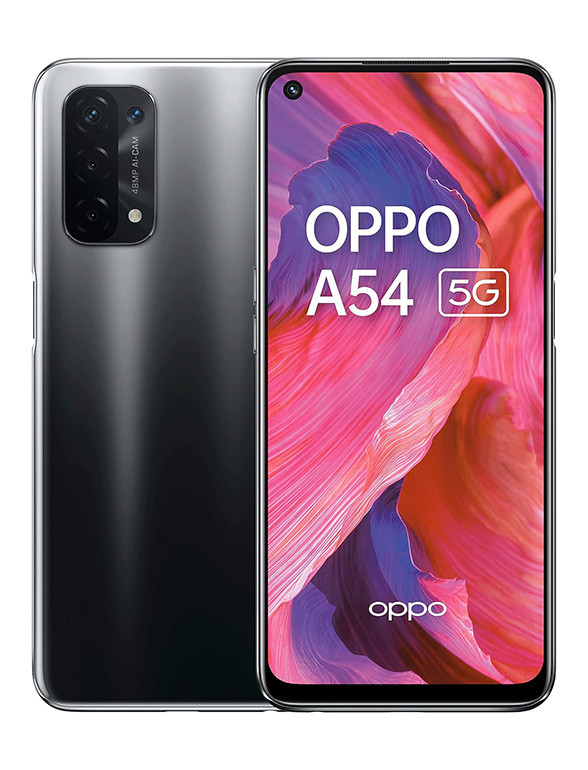 Oppo A54 - 5G - 64 Go - Bon état - Noir - Batterie testée - État correct sur Label Emmaüs