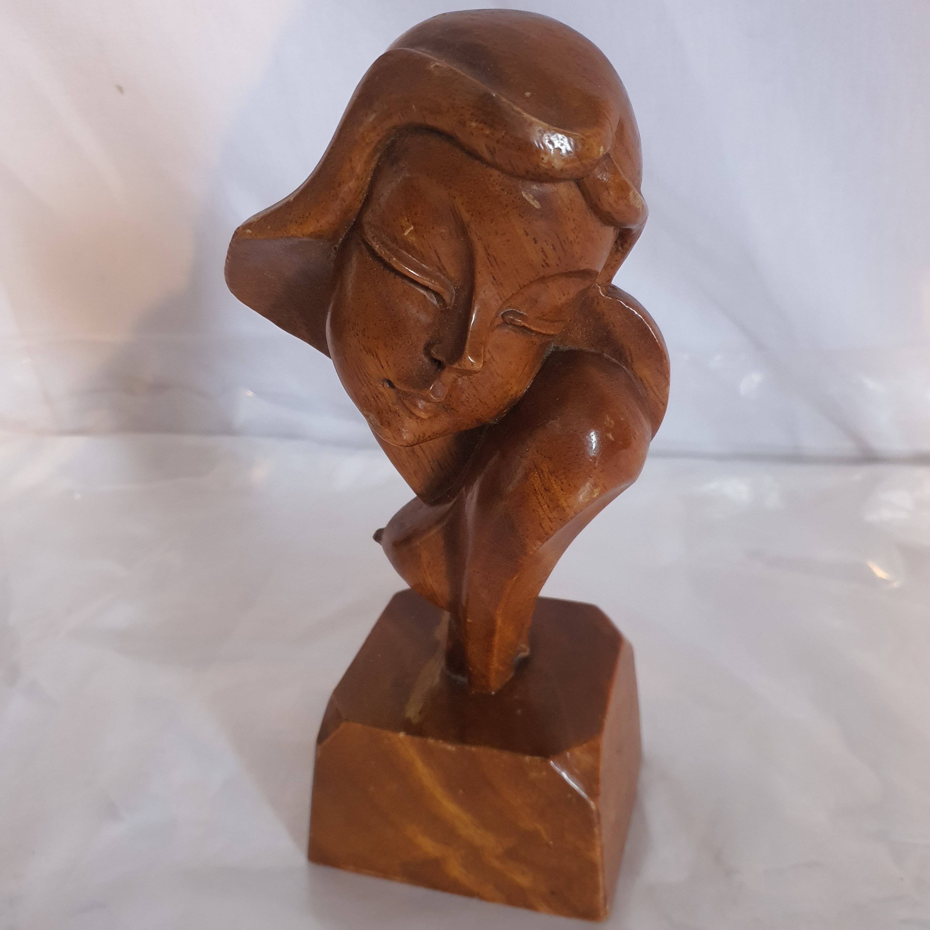 Sculpture bois femme - Photo 1