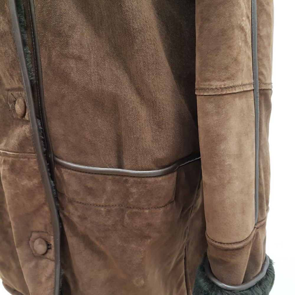 Manteau marron en peau retournée - ANNA POLARE - taille 46/48 Très bon état - Vue 6 - 