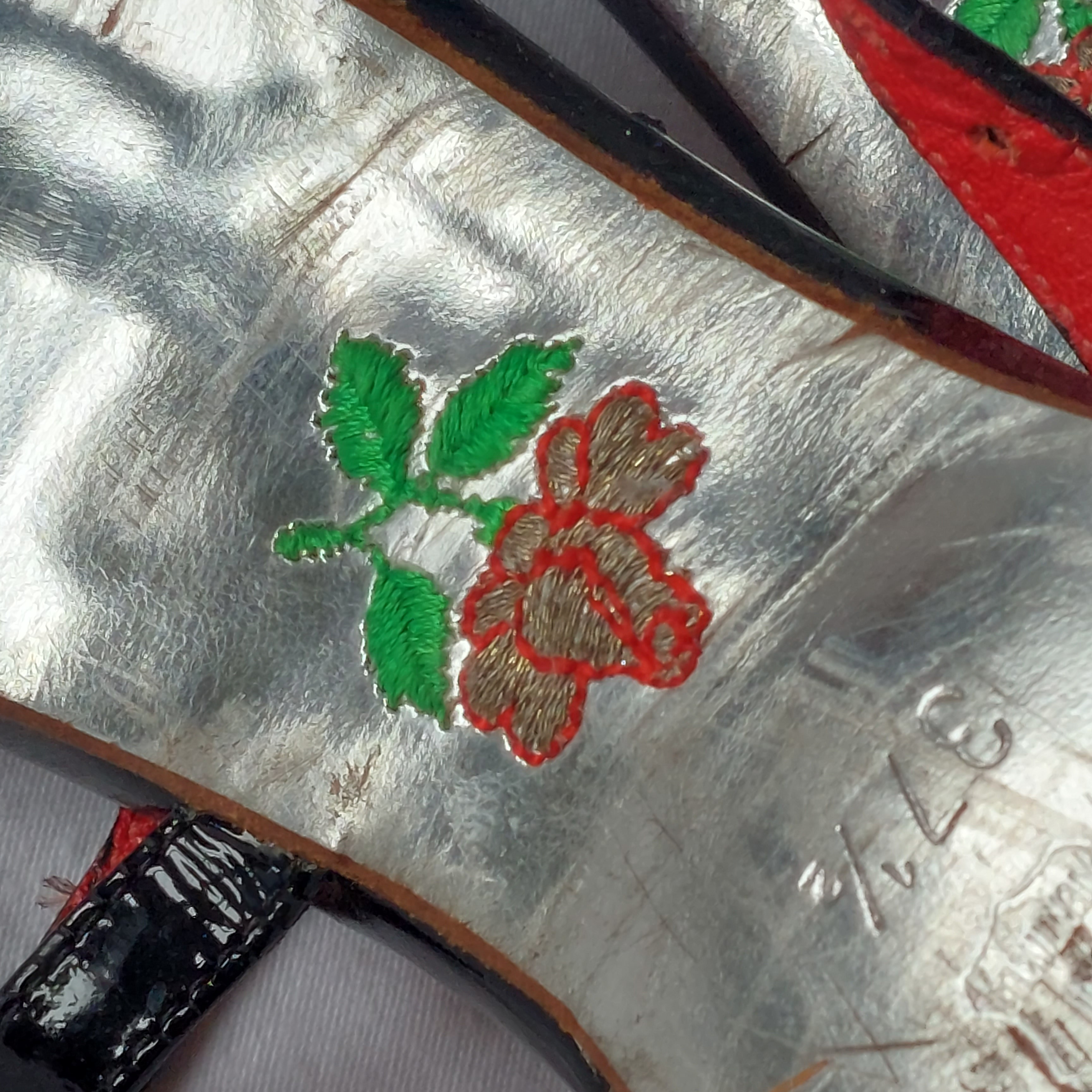 Escarpins pointus à talons - rouge - noir - Free Lance Paris - 37 ½ - cuir véritable - Bon état - Photo 5