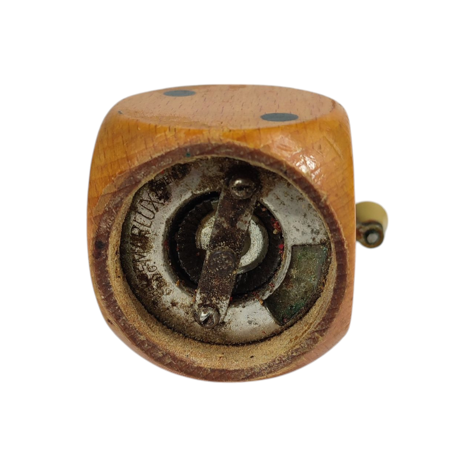 Ancien moulin à poivre : dé en bois - Marlux - Bon état - Photo 4